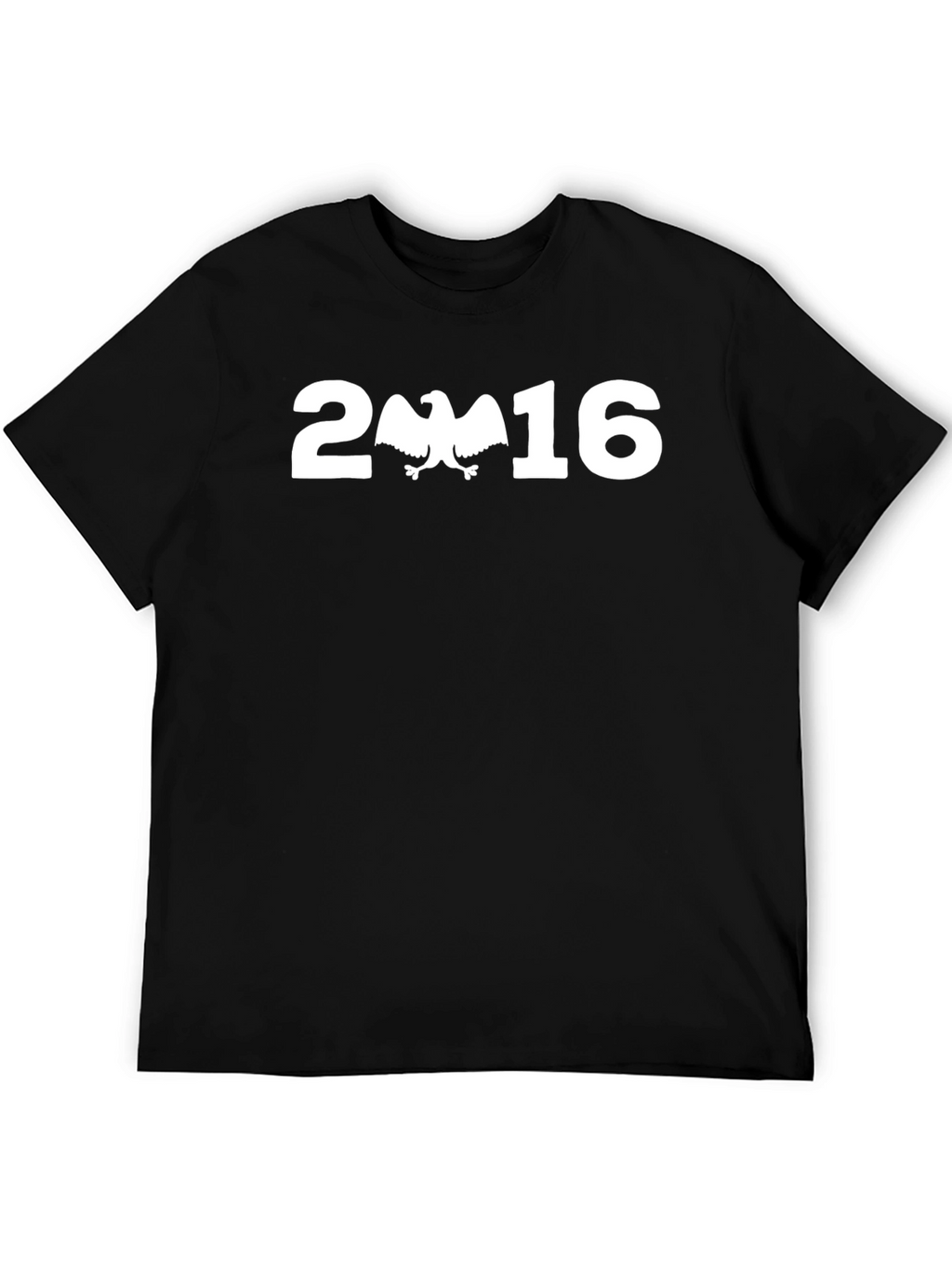 2016 Eagle Graphic Print Black T-Shirt