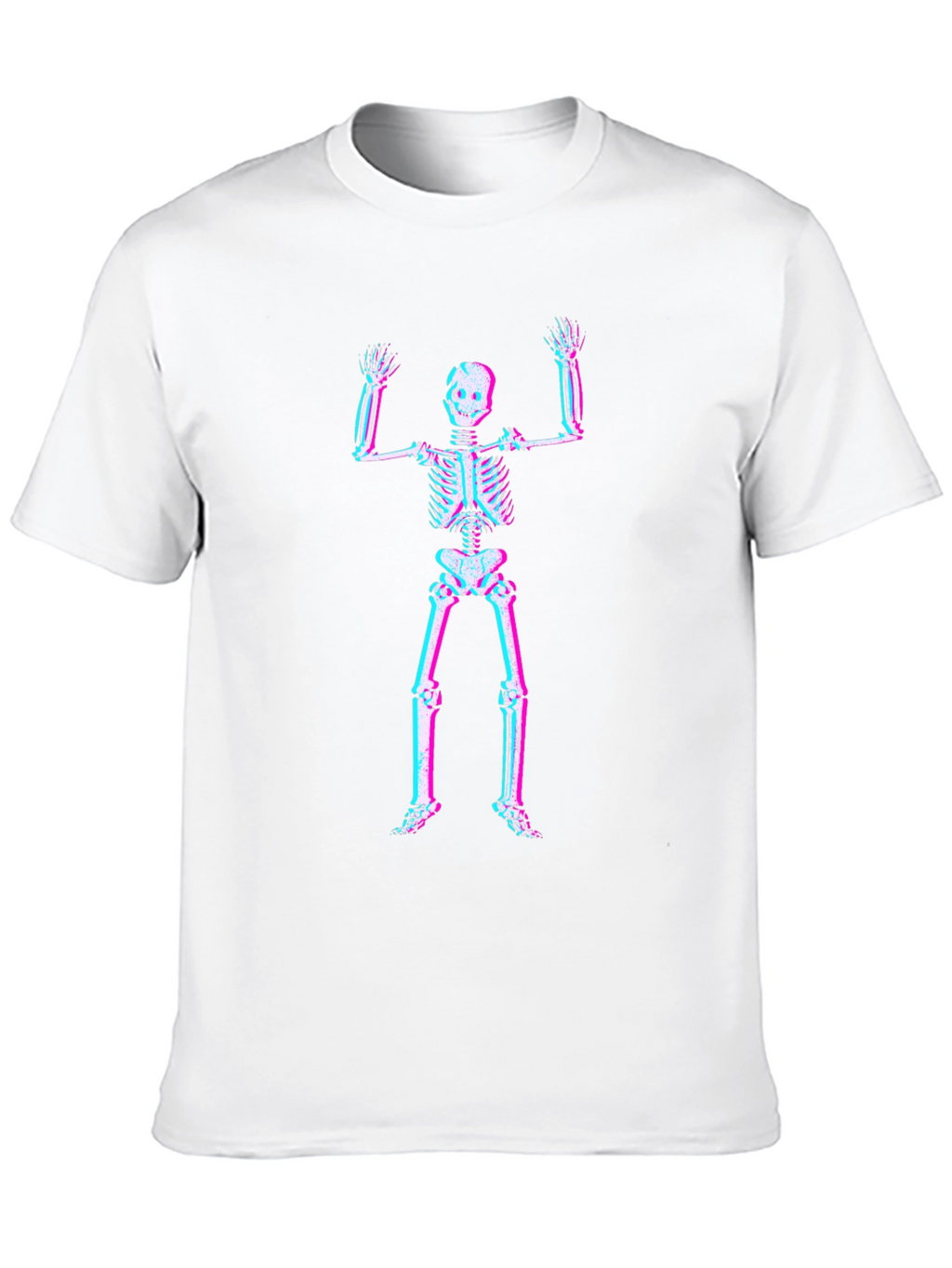 3D Skeleton Graphic Tee - Black