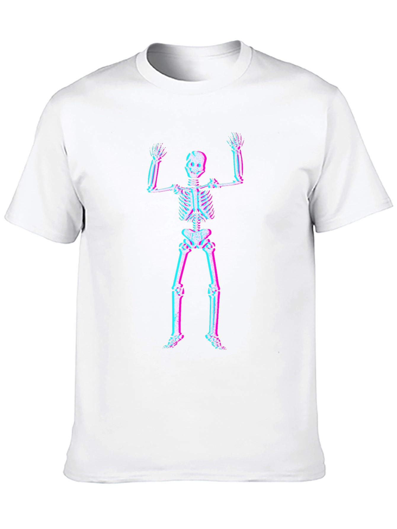 3D Skeleton Graphic Tee - Black