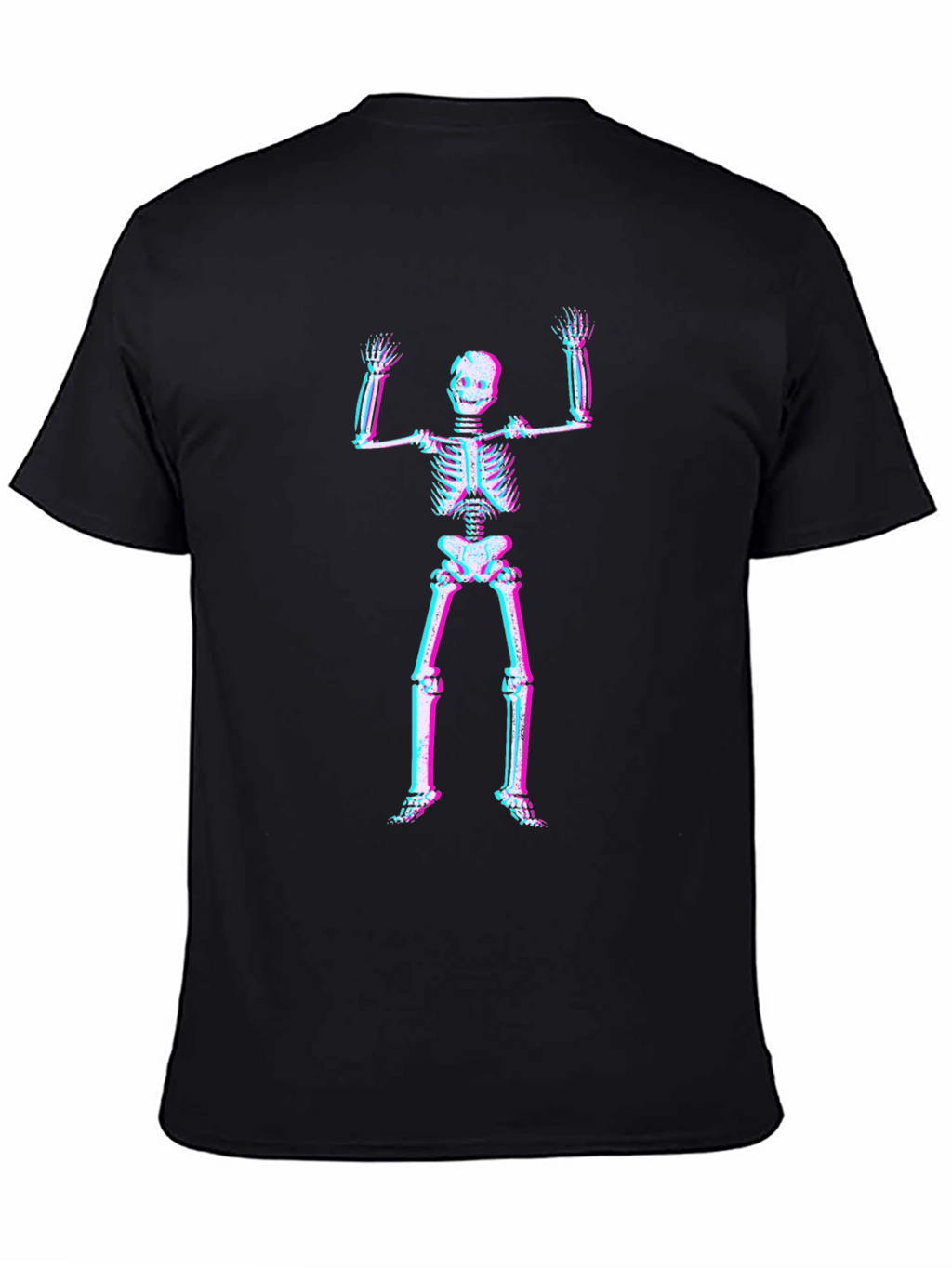 3D Skeleton Graphic Tee - Black