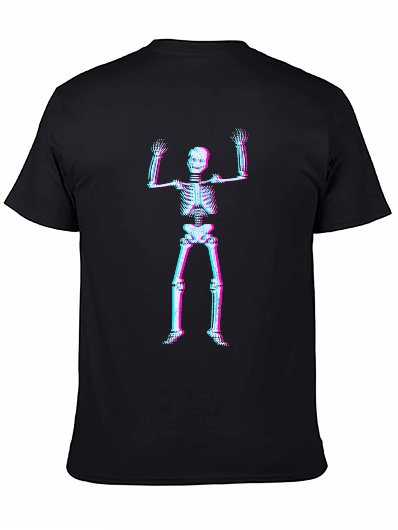 3D Skeleton Graphic Tee - Black