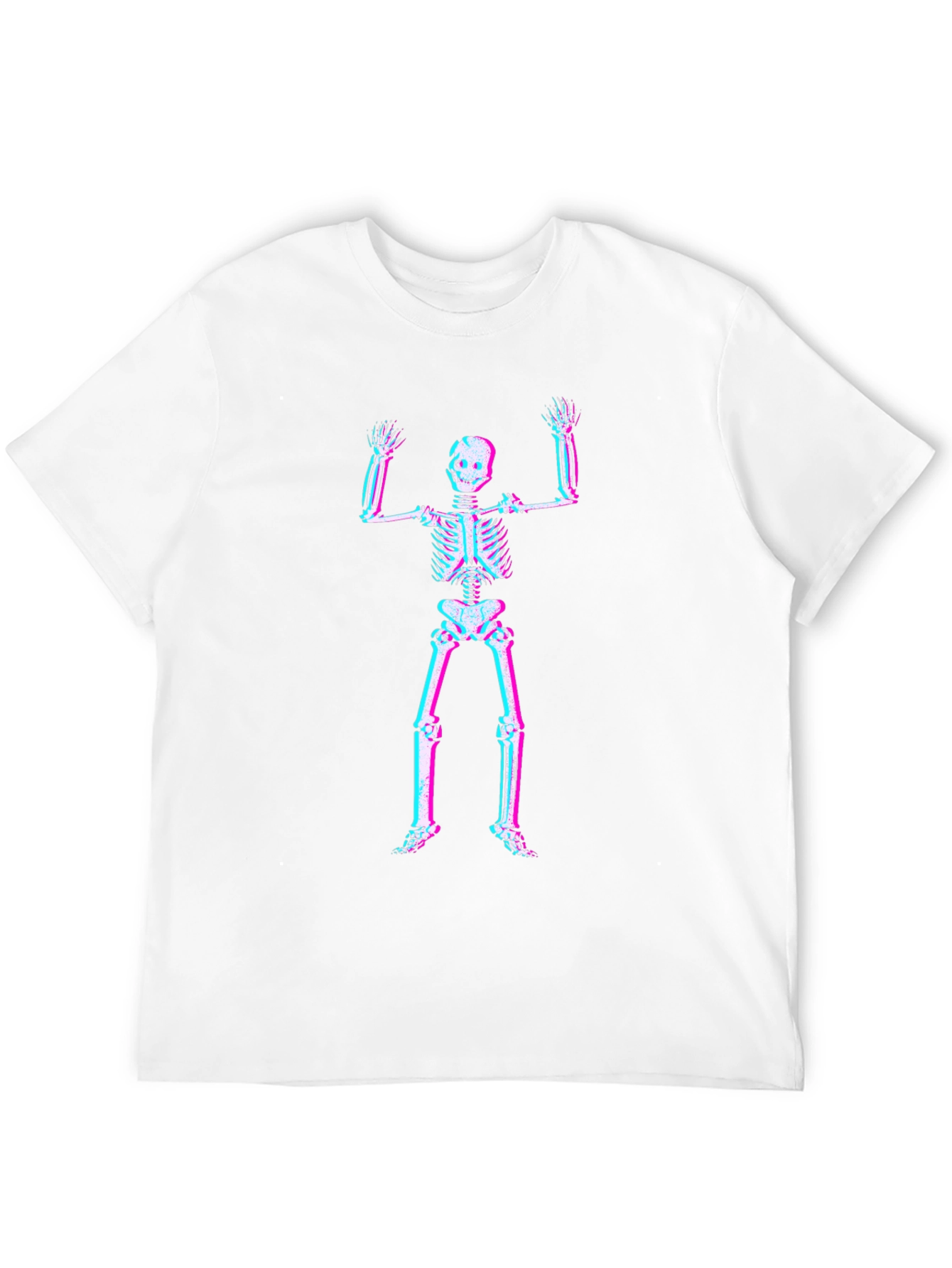 3D Skeleton Graphic Tee - Black
