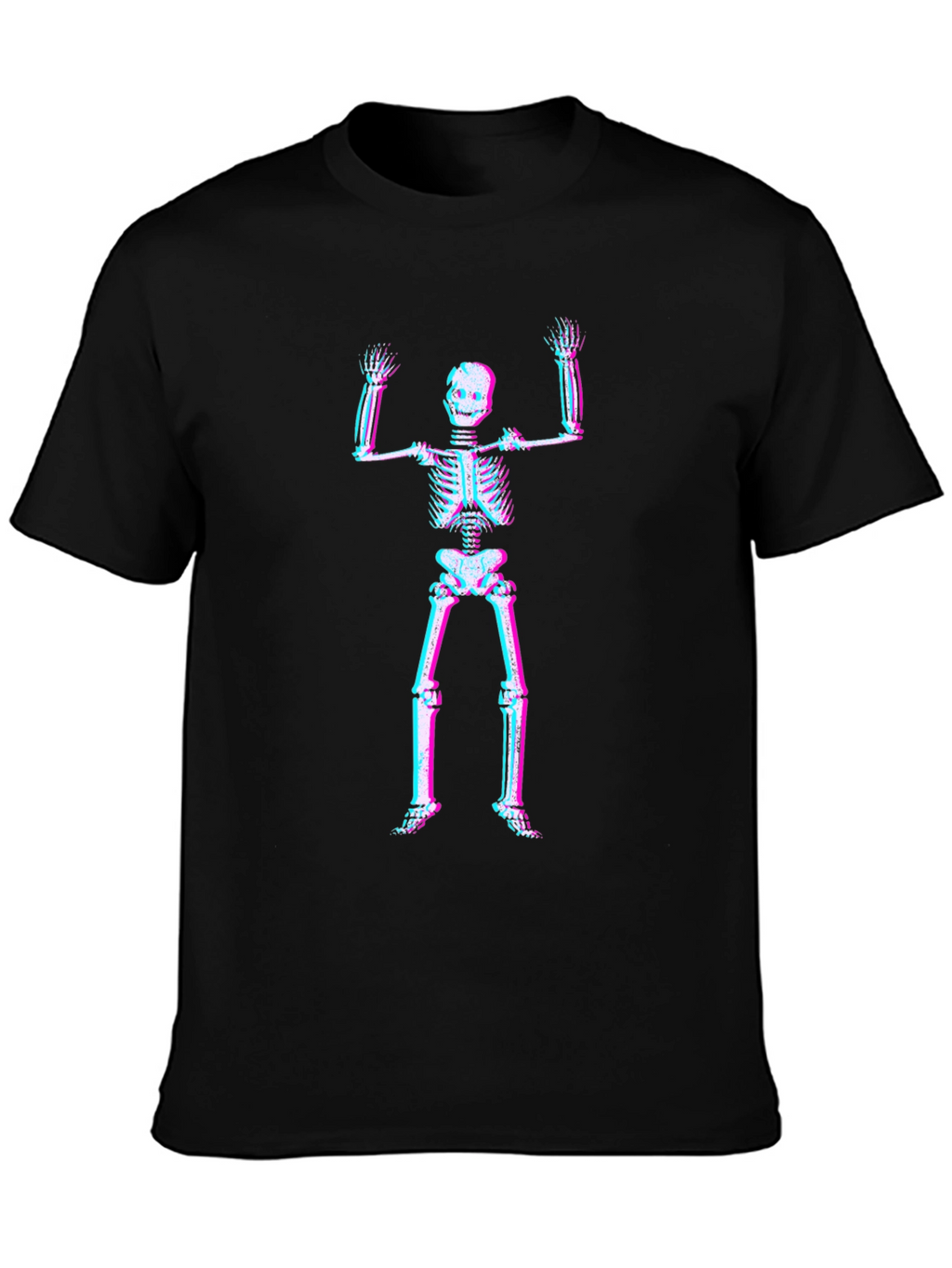 3D Skeleton Graphic Tee - Black