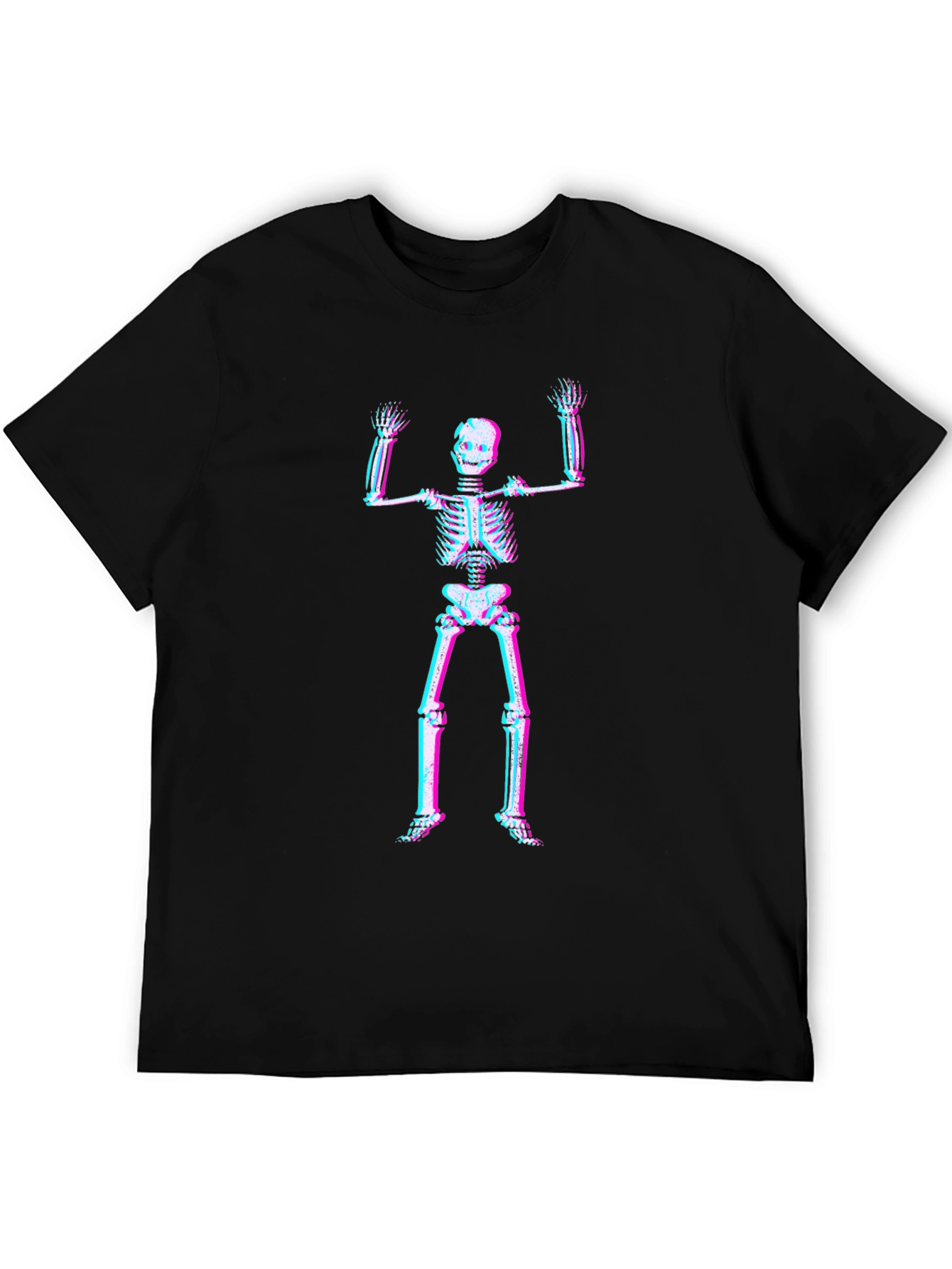 3D Skeleton Graphic Tee - Black