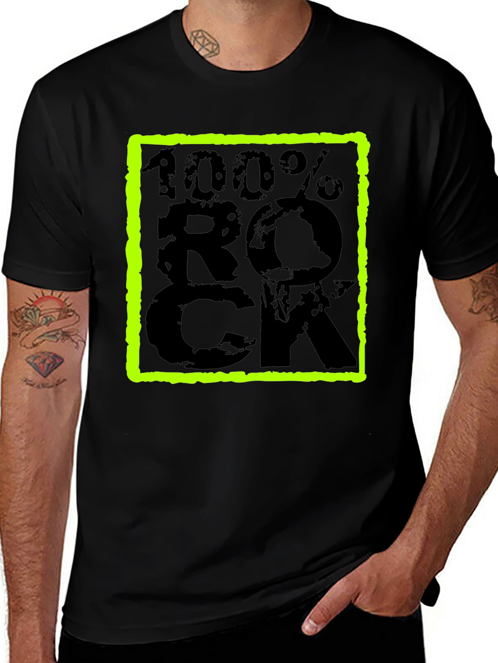 100% Rock Graphic Tee - Bold Style