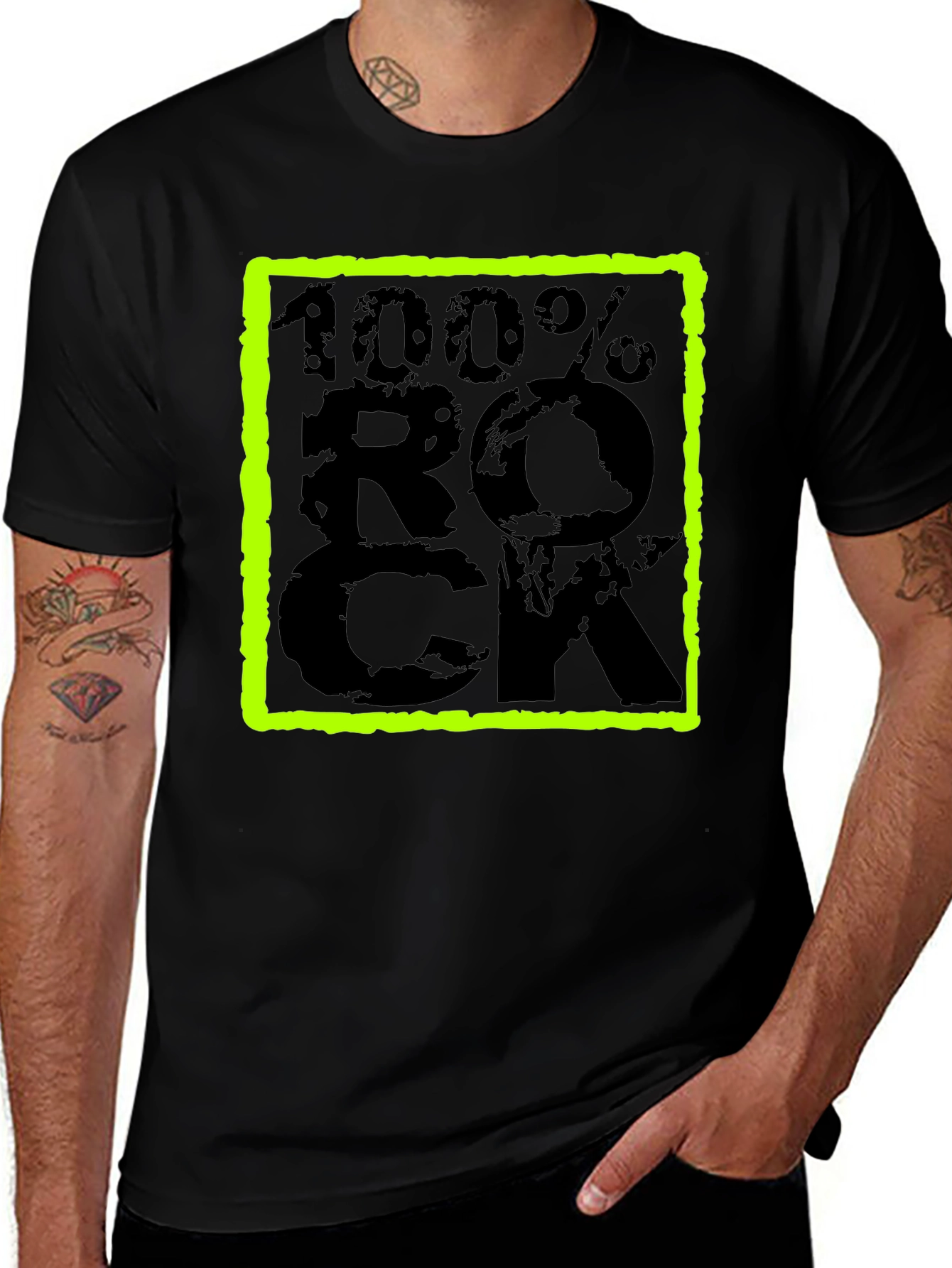 100% Rock Graphic Tee - Bold Style