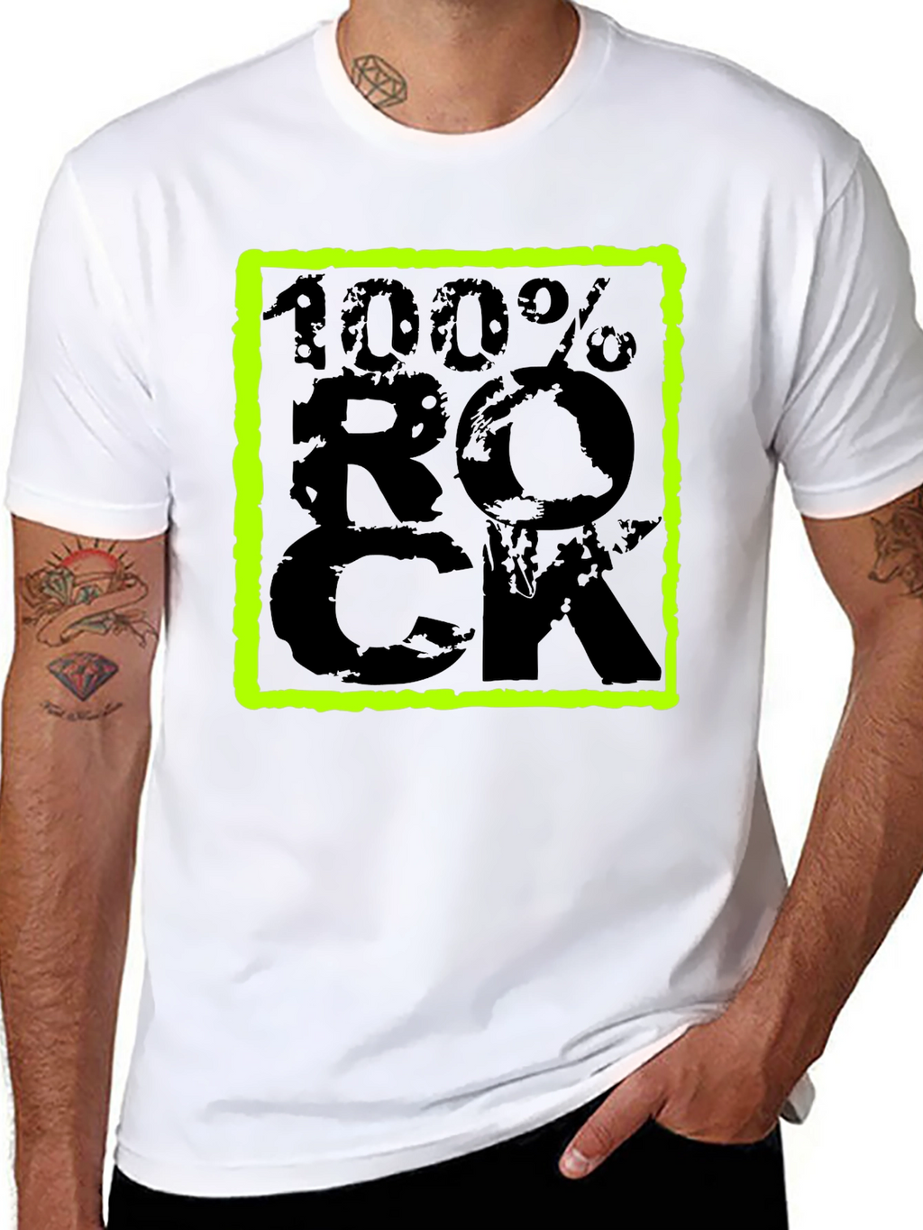 100% Rock Graphic Tee - Bold Style