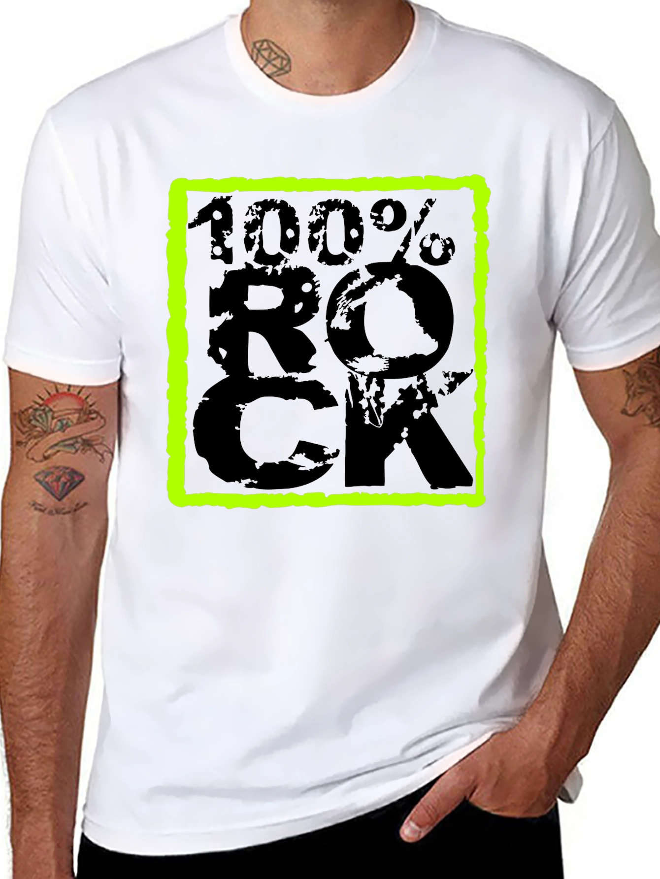 100% Rock Graphic Tee - Bold Style