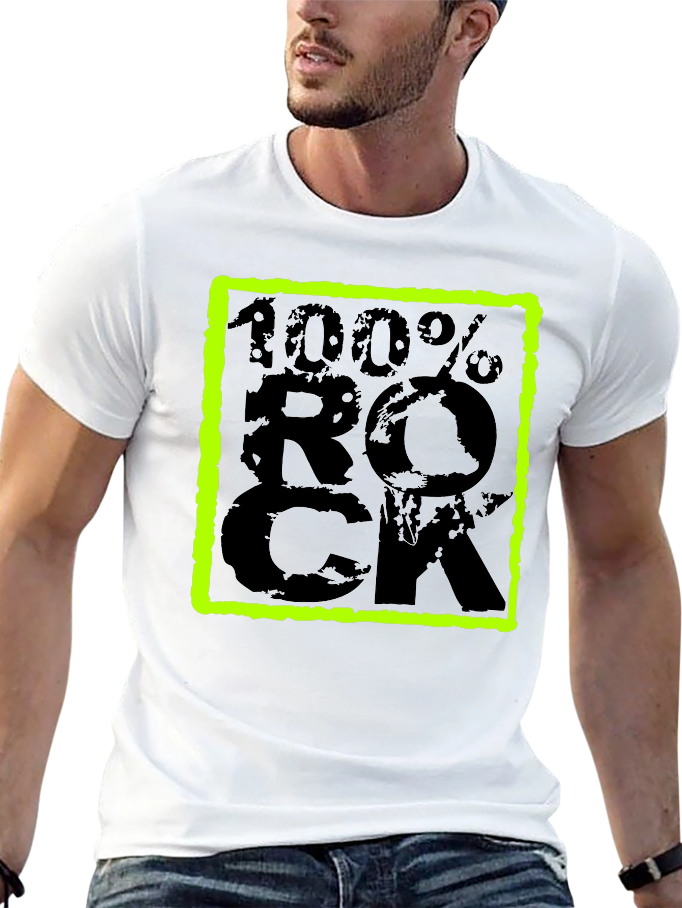100% Rock Graphic Tee - Bold Style