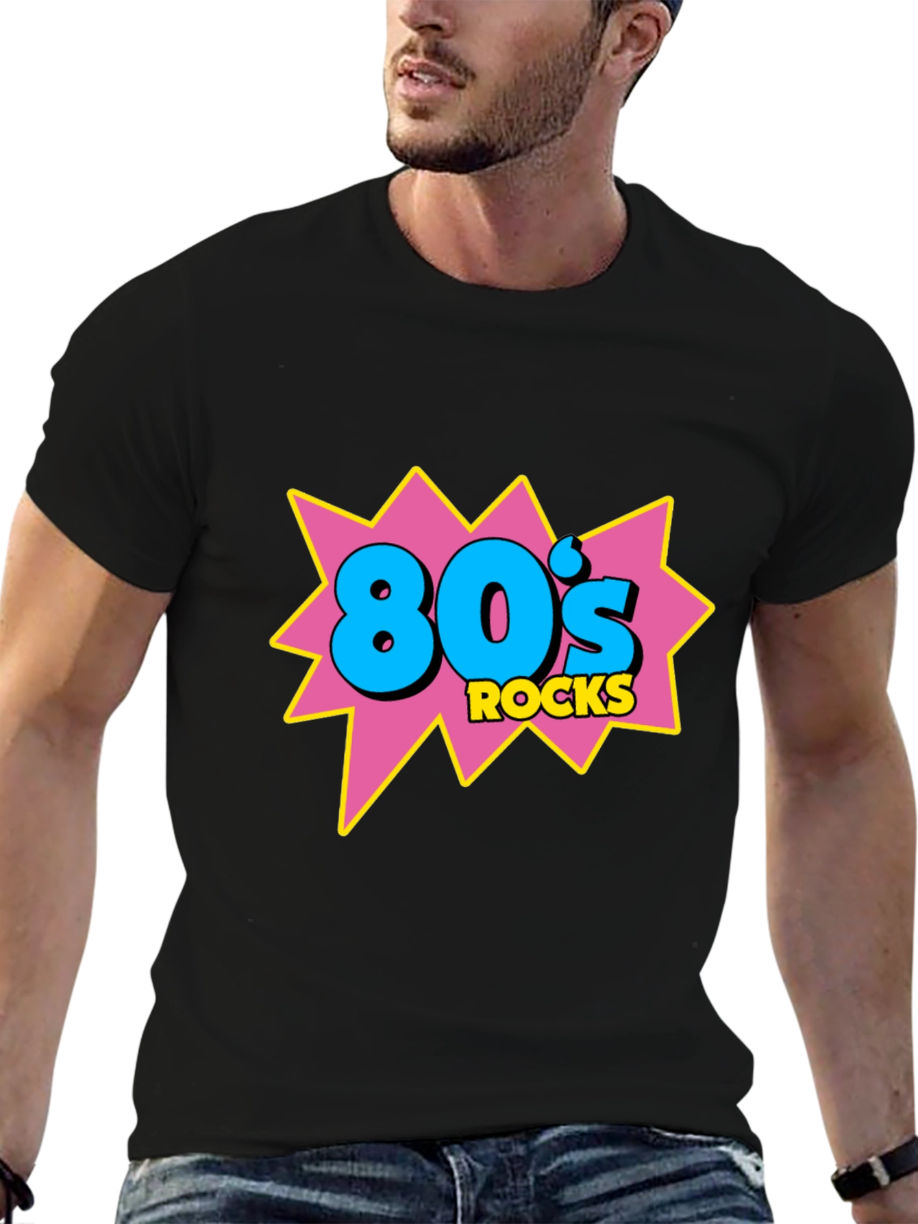 80s Rocks Graphic Tee - Retro Style