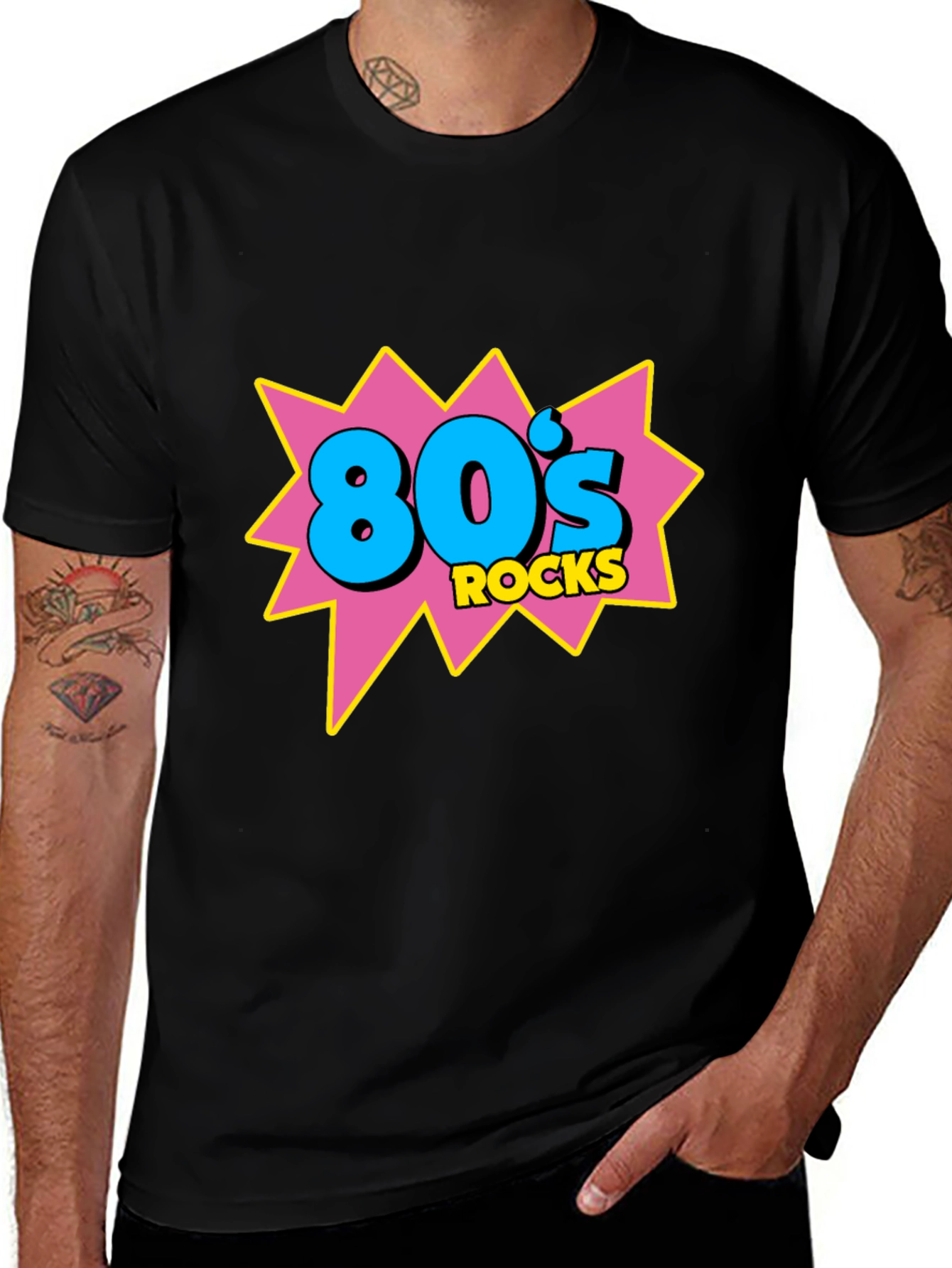 80s Rocks Graphic Tee - Retro Style
