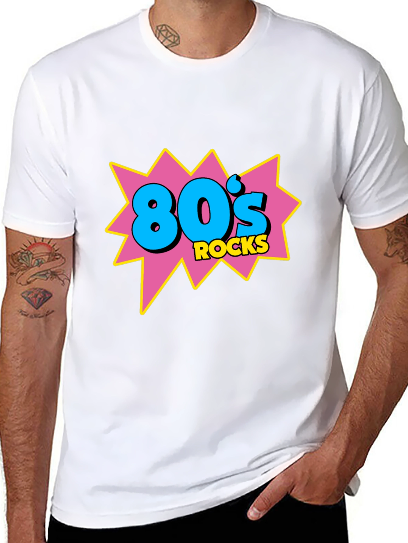 80s Rocks Graphic Tee - Retro Style