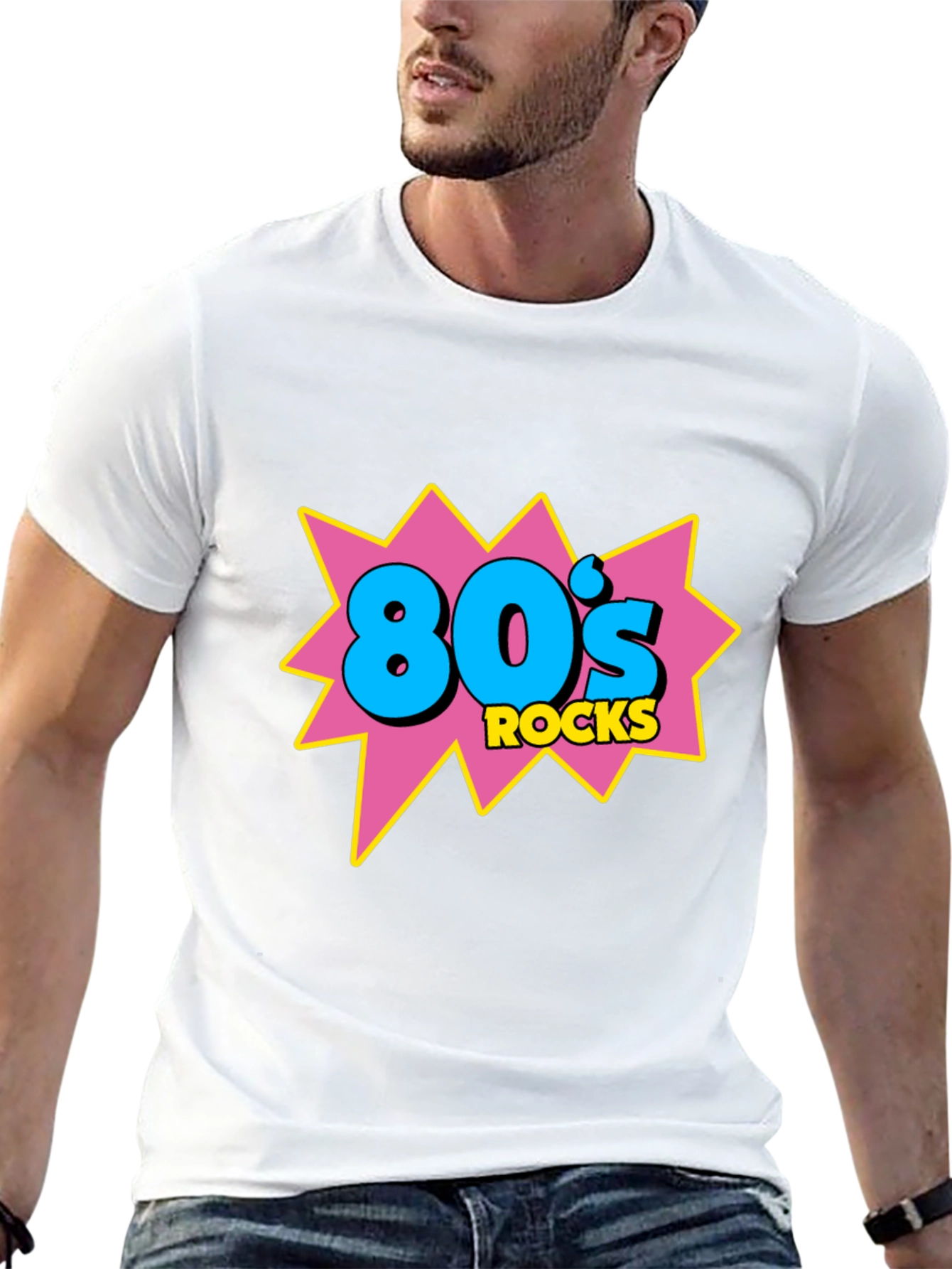 80s Rocks Graphic Tee - Retro Style