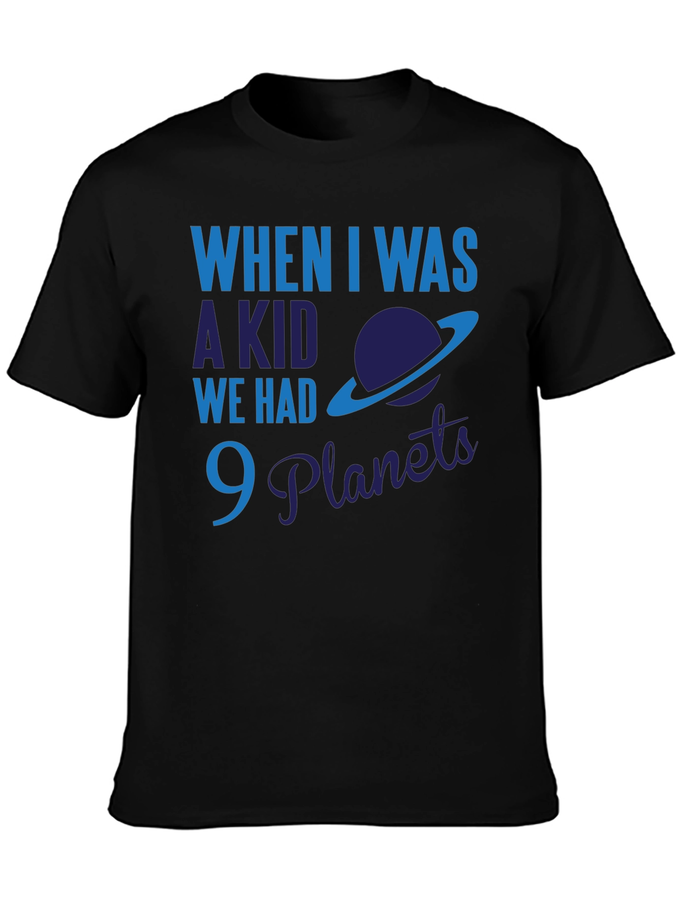 9 Planets Funny Astronomy Graphic Tee