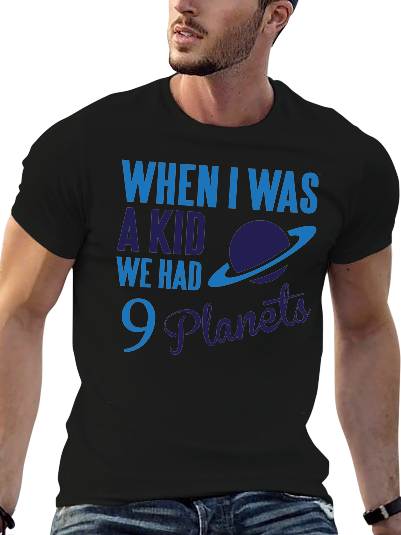 9 Planets Funny Astronomy Graphic Tee