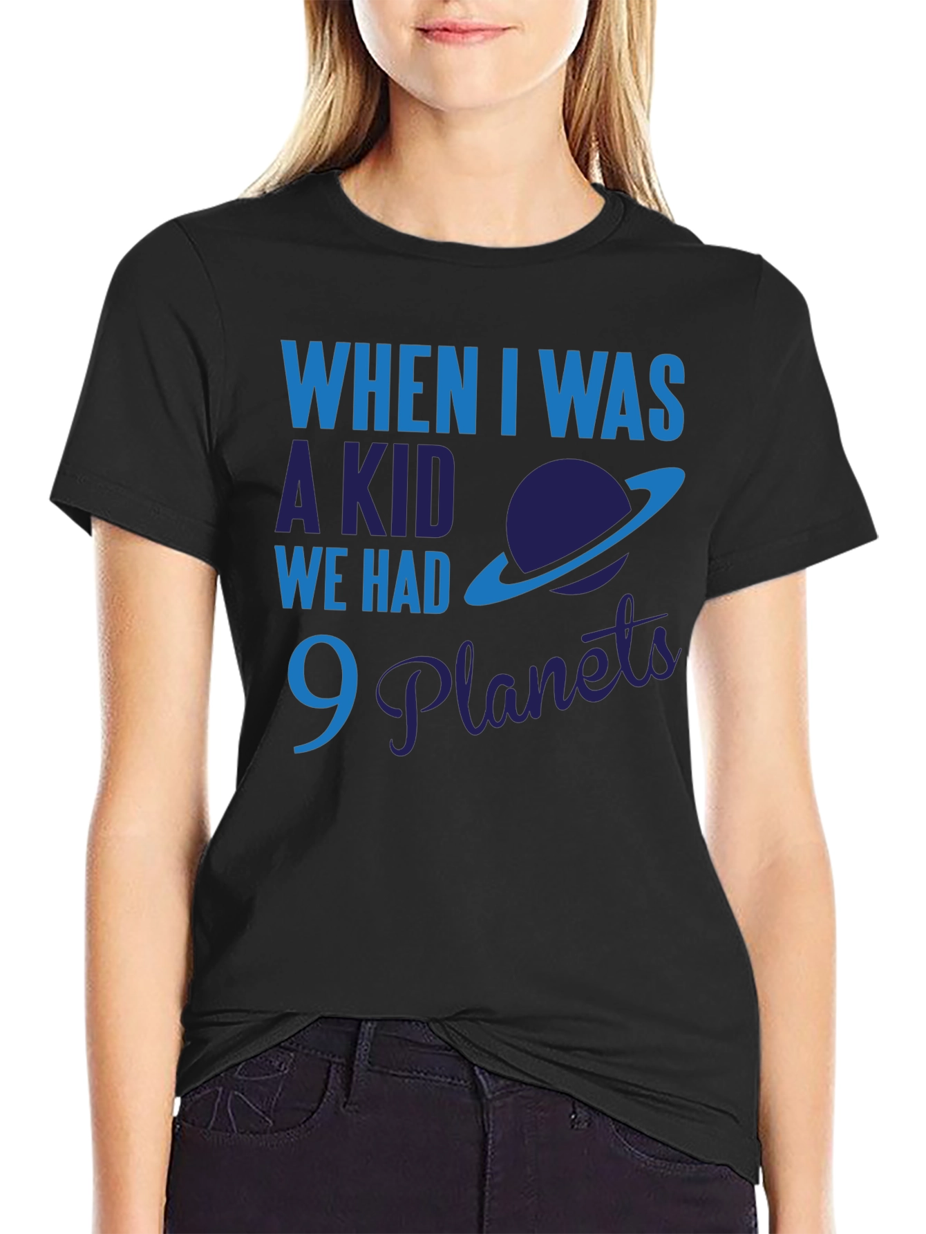 9 Planets Funny Astronomy Graphic Tee