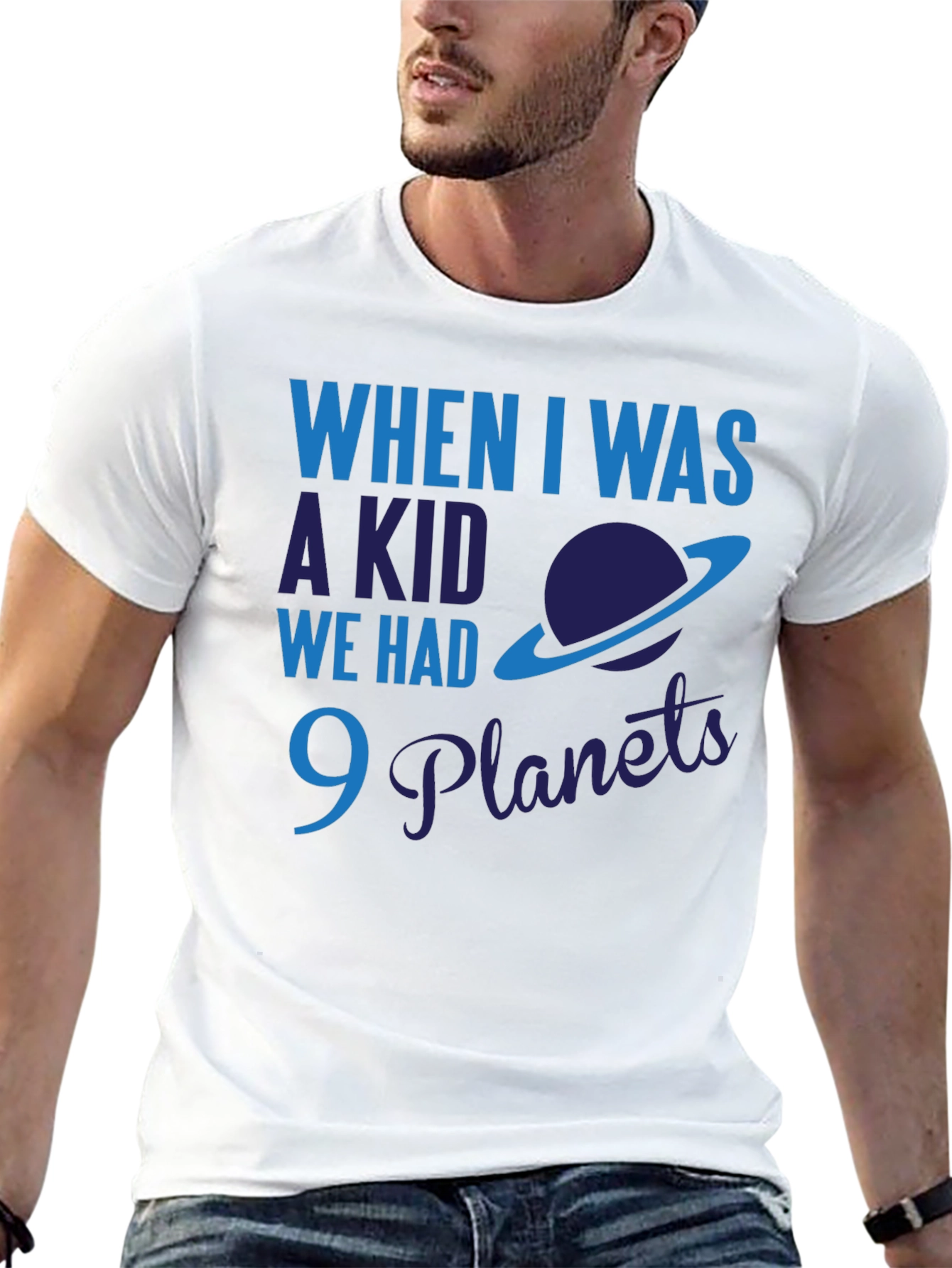 9 Planets Funny Astronomy Graphic Tee