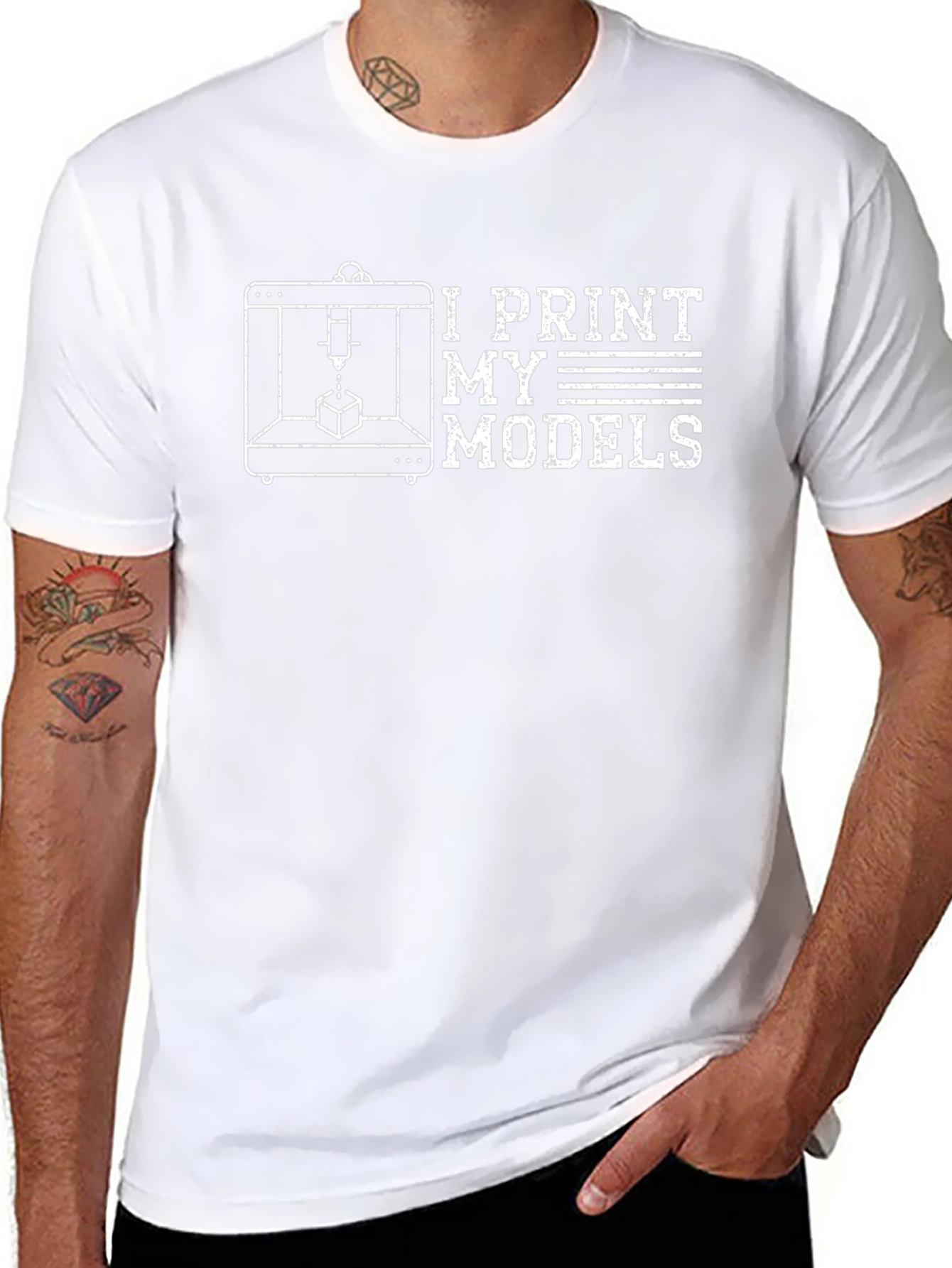 I Print My Models 3D Printer T-Shirt - Black