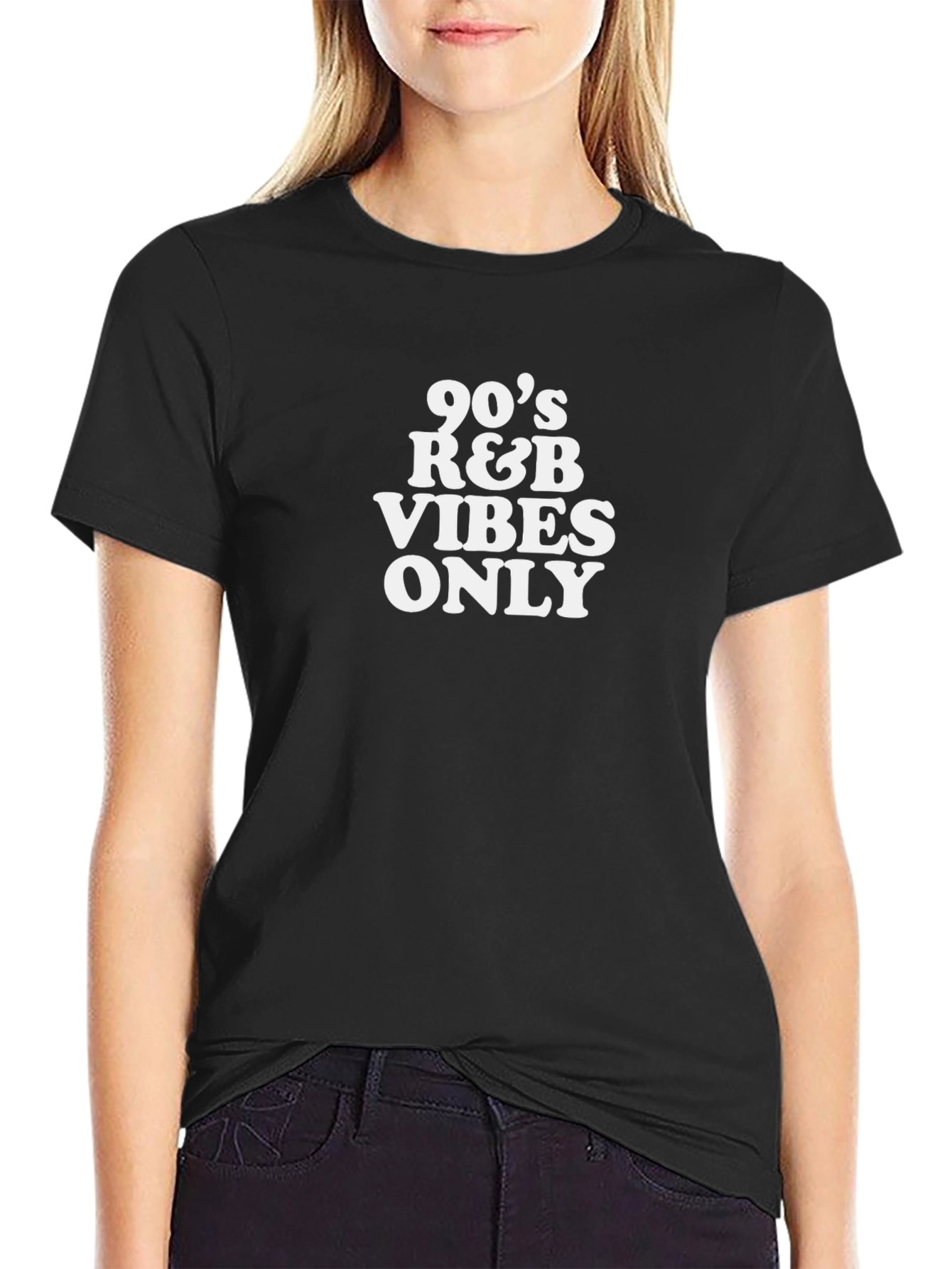 90s R&B Vibes Only Black T-Shirt