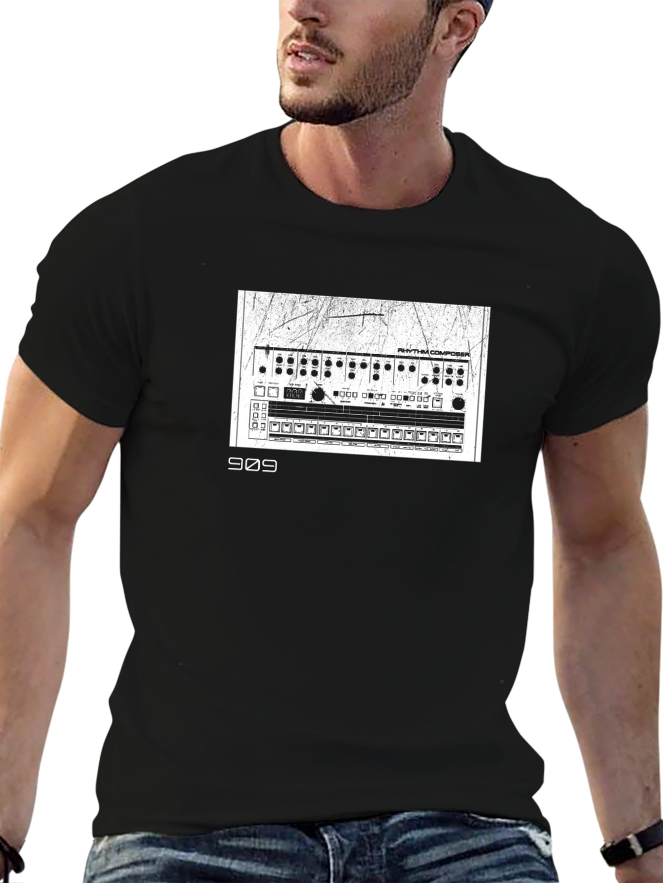 909 Rhythm Composer Black T-Shirt