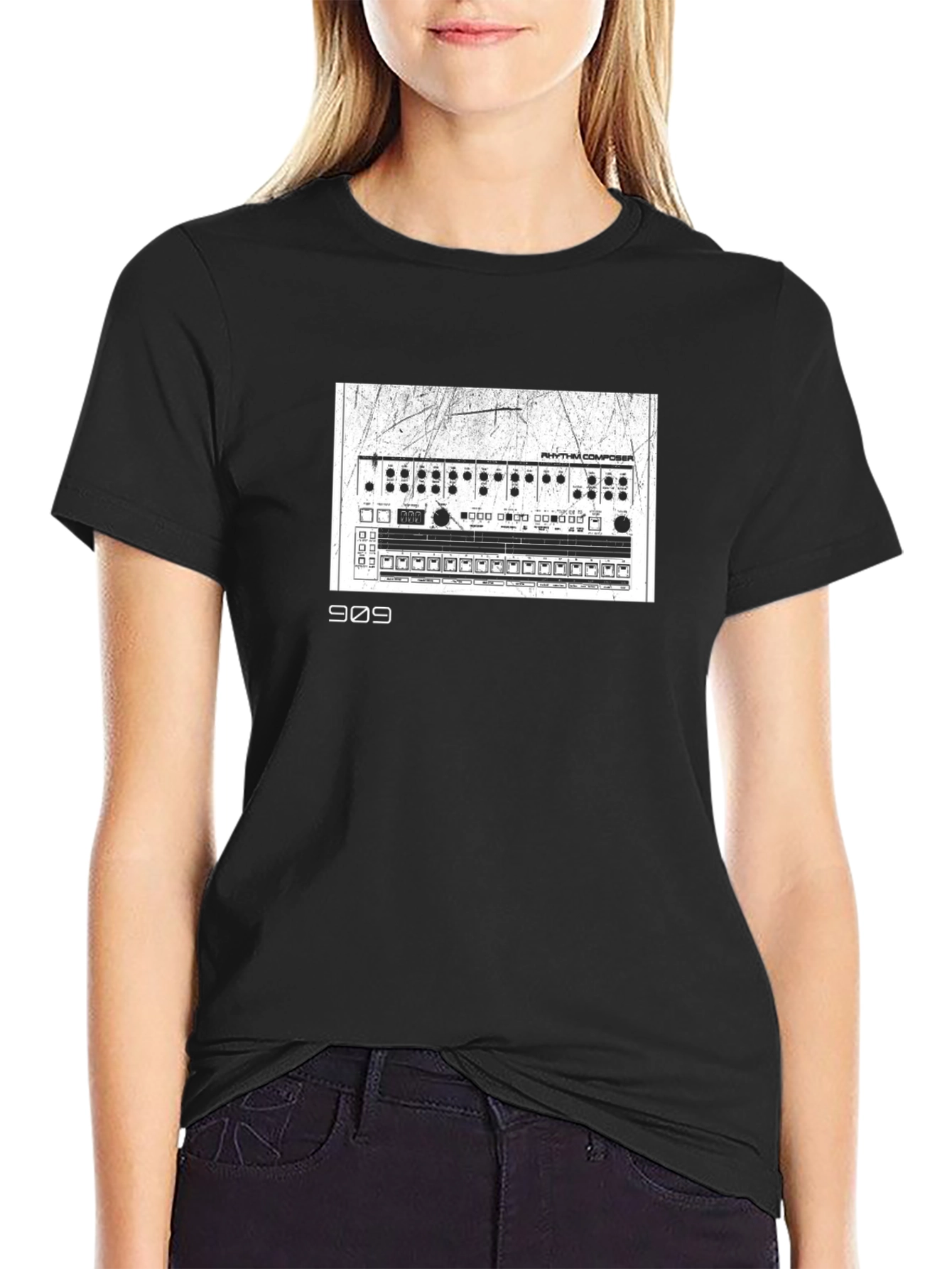 909 Rhythm Composer Black T-Shirt