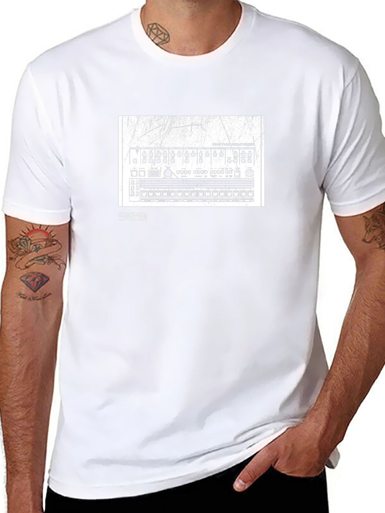 909 Rhythm Composer Black T-Shirt