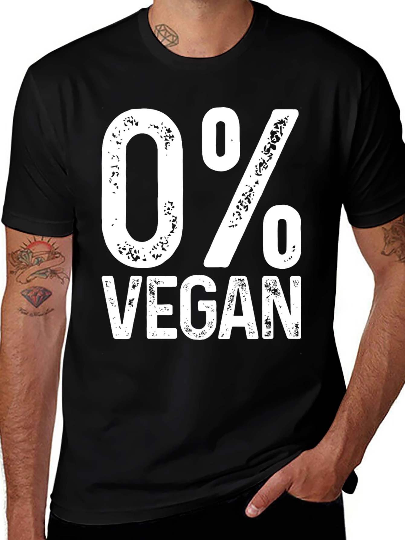 0% Vegan Graphic Tee - Unisex Novelty T-Shirt