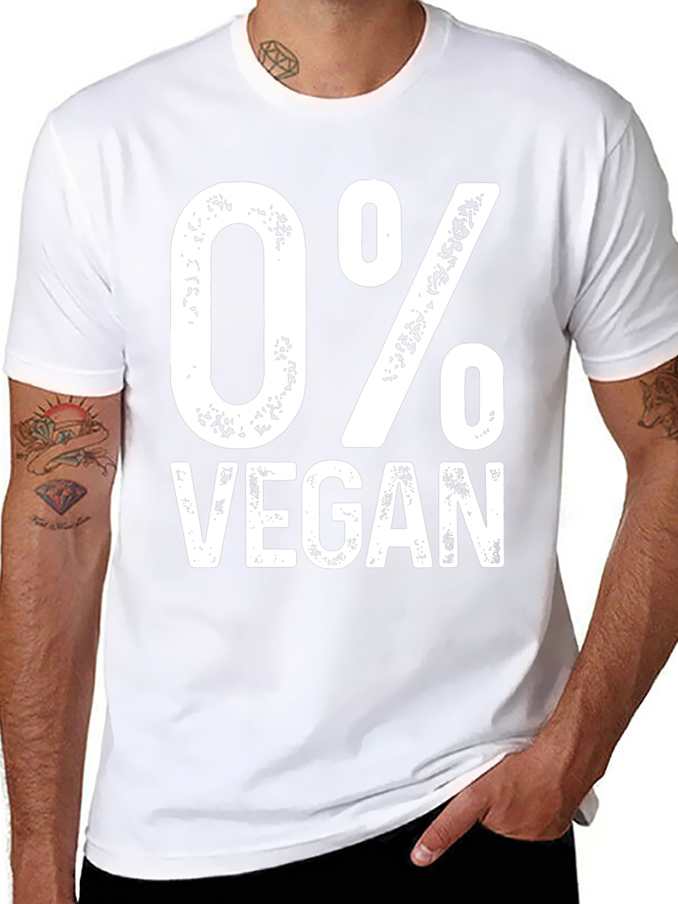 0% Vegan Graphic Tee - Unisex Novelty T-Shirt