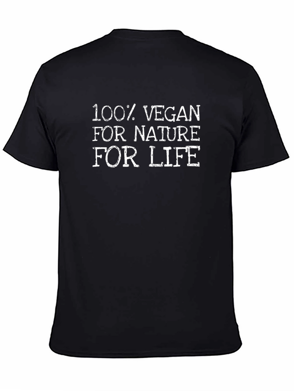 100% Vegan Nature Life Black T-Shirt