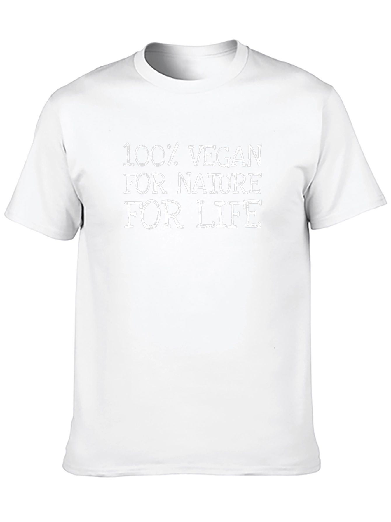 100% Vegan Nature Life Black T-Shirt
