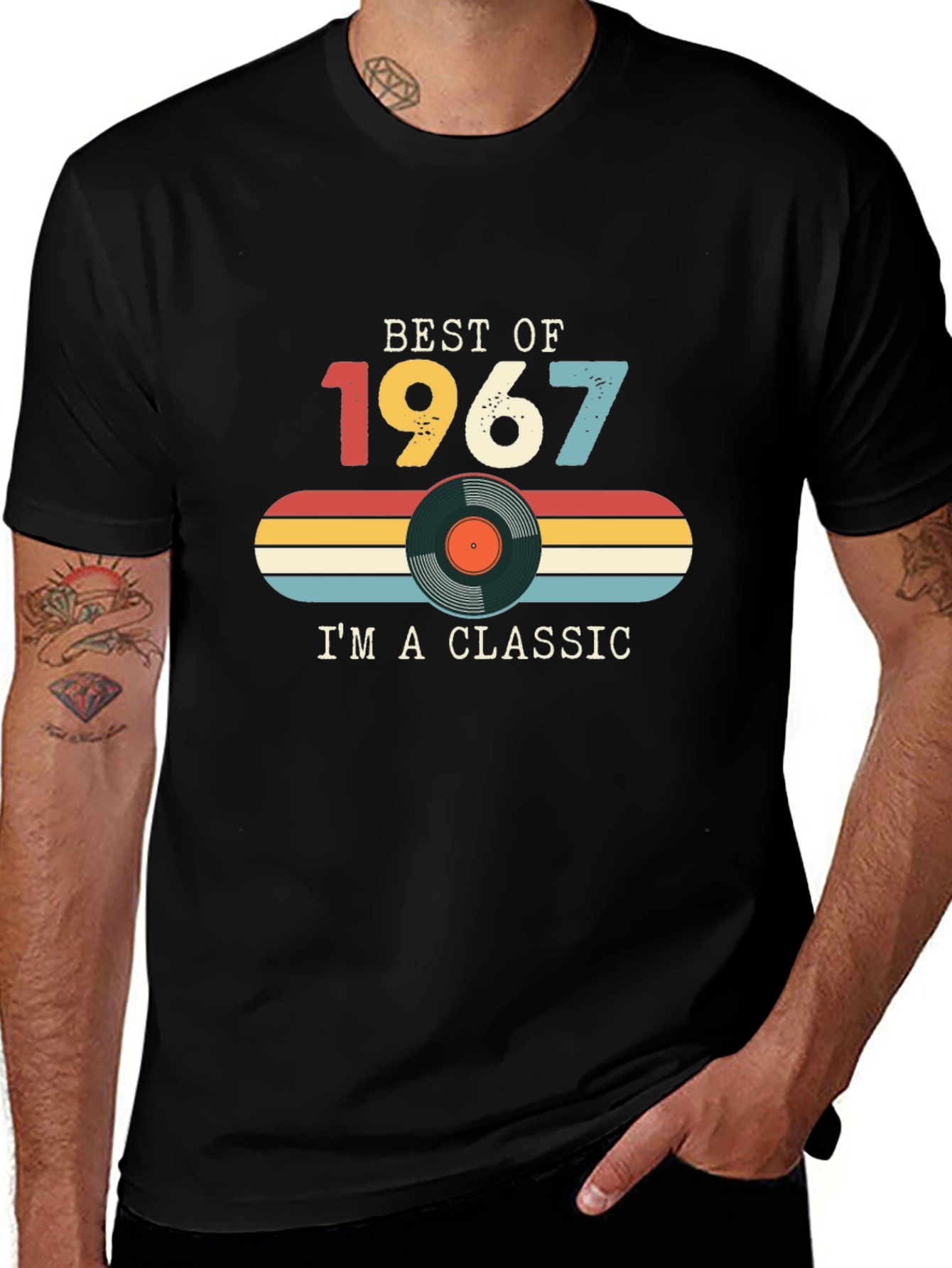Best of 1967 Classic Vinyl Record Graphic T-Shirt