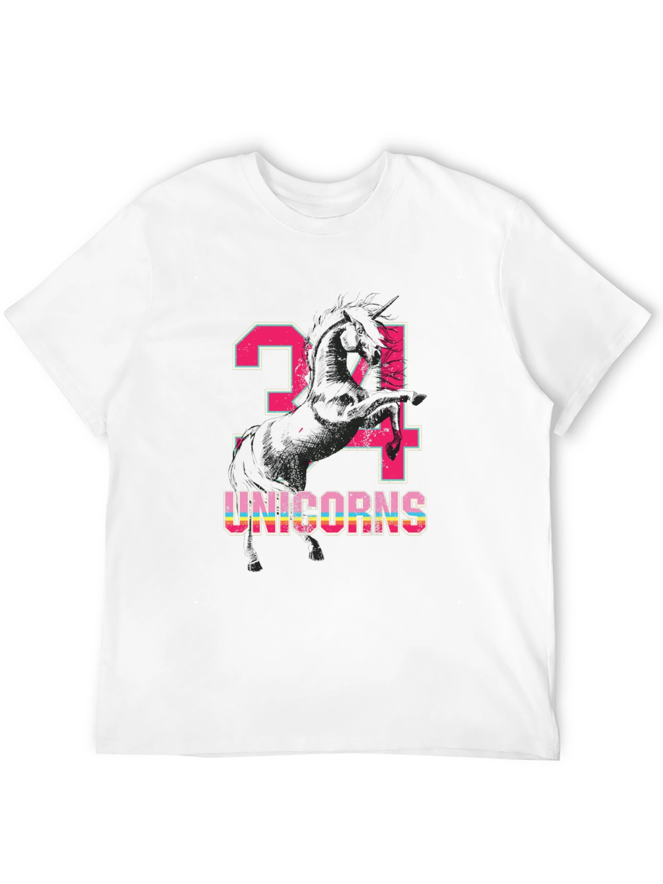 24 Unicorns Graphic T-Shirt Black