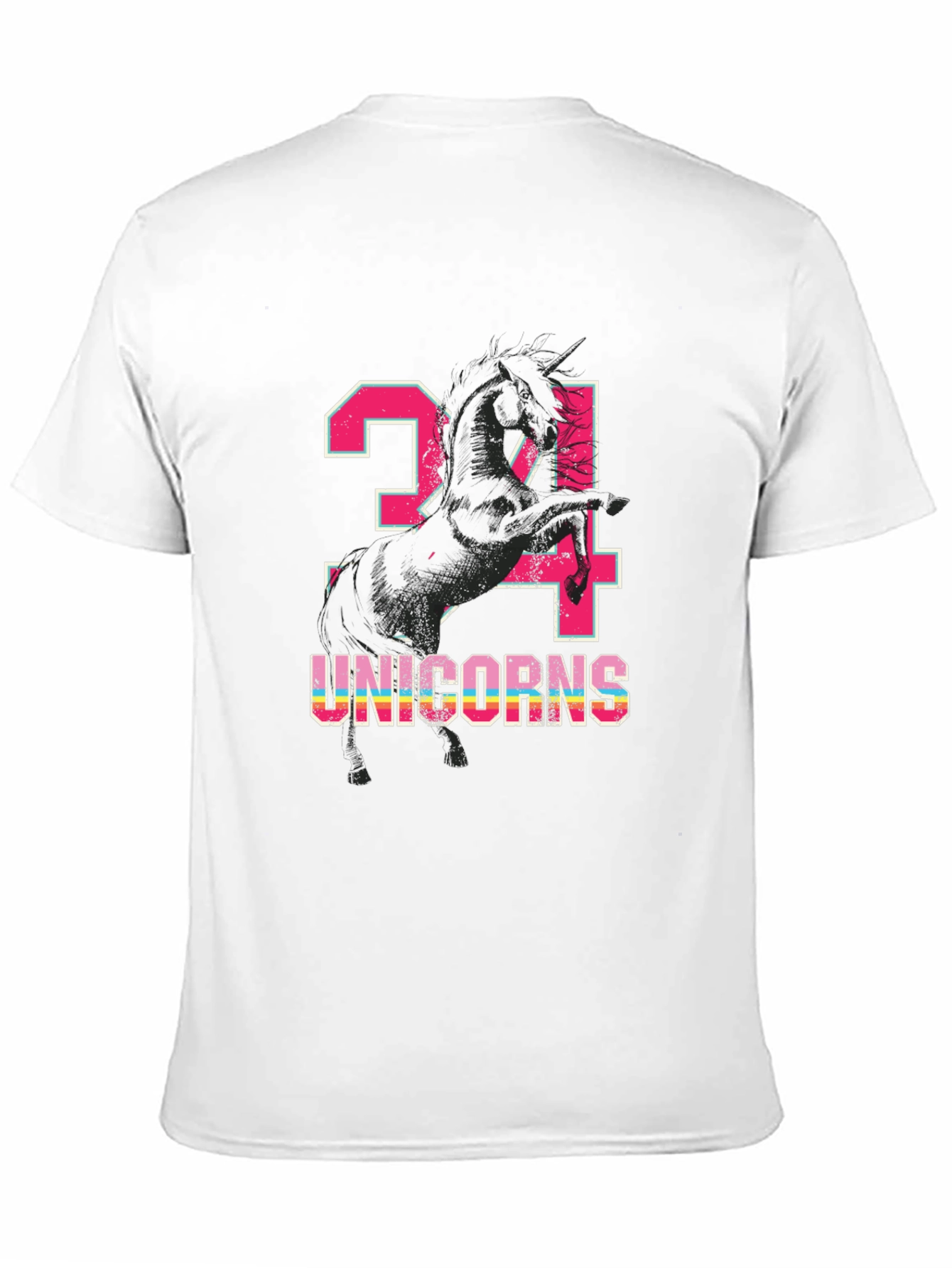 24 Unicorns Graphic T-Shirt Black