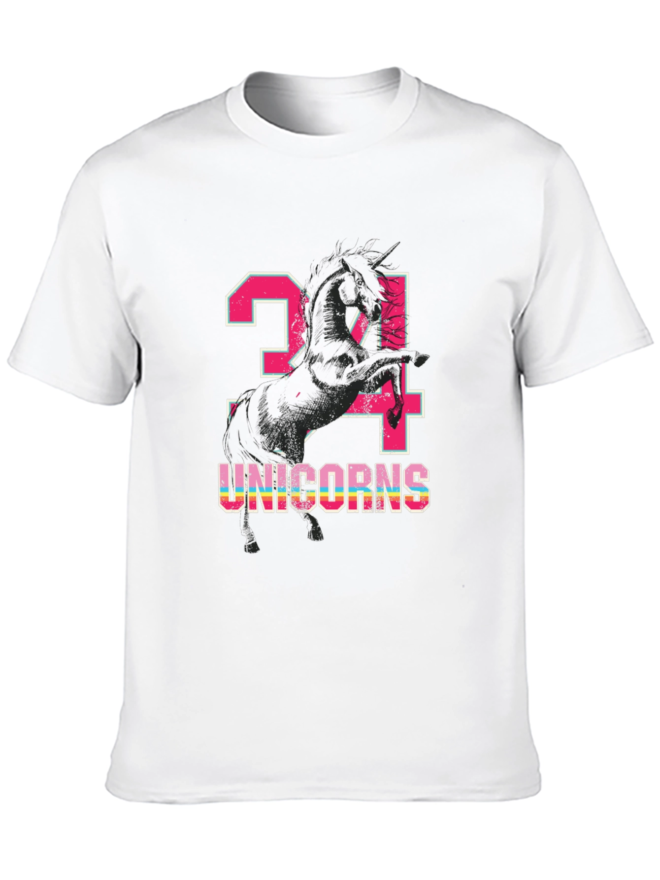 24 Unicorns Graphic T-Shirt Black