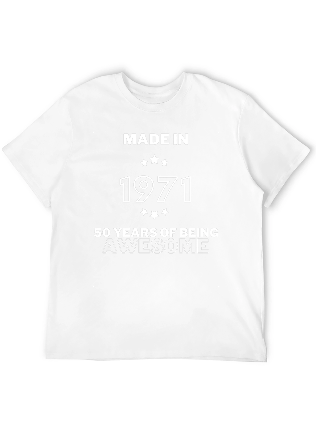 Made in 1971 50 Years of Being Awesome Black T-Shirt