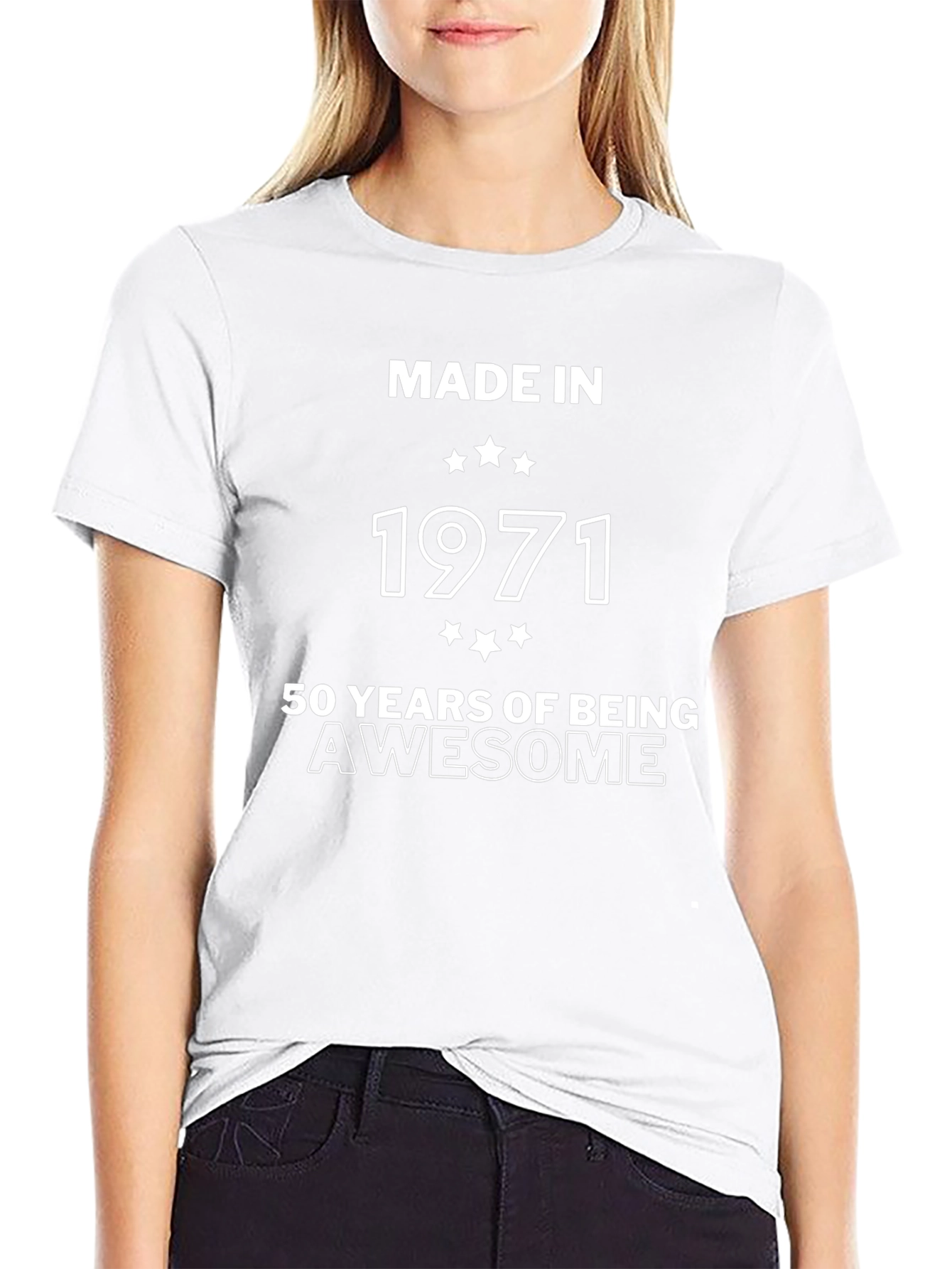 Made in 1971 50 Years of Being Awesome Black T-Shirt