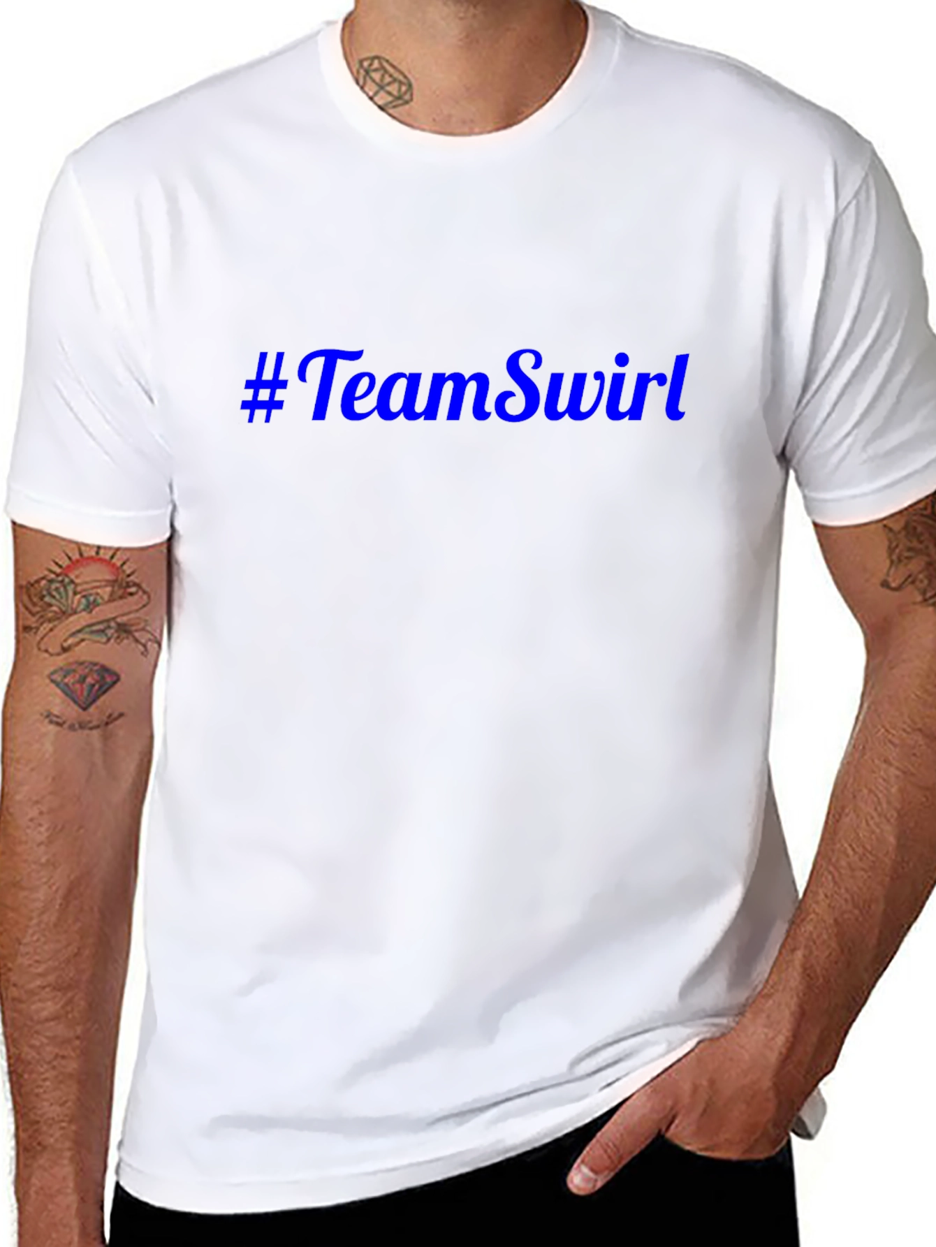 #TeamSwirl Black Cotton T-Shirt