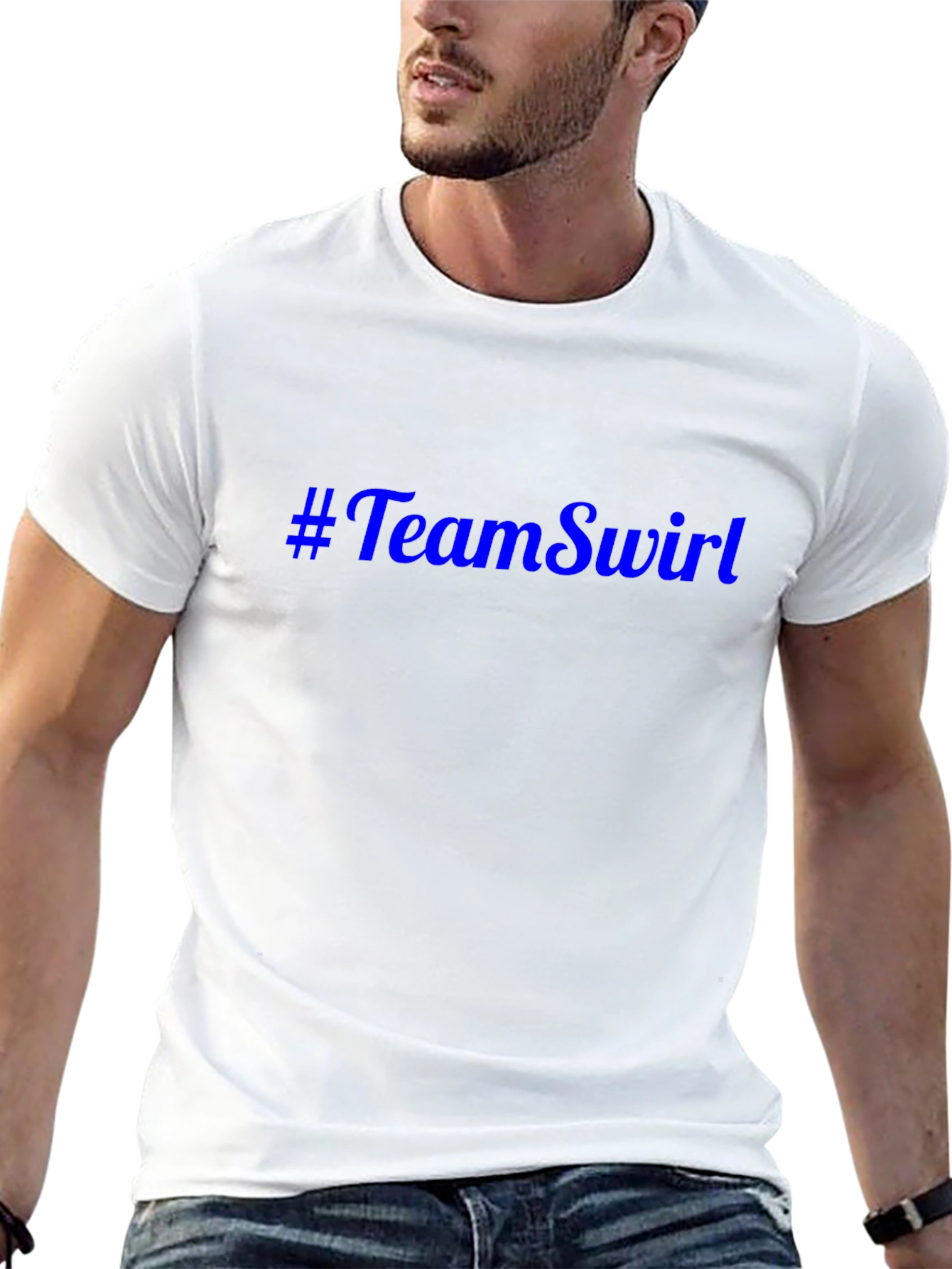 #TeamSwirl Black Cotton T-Shirt