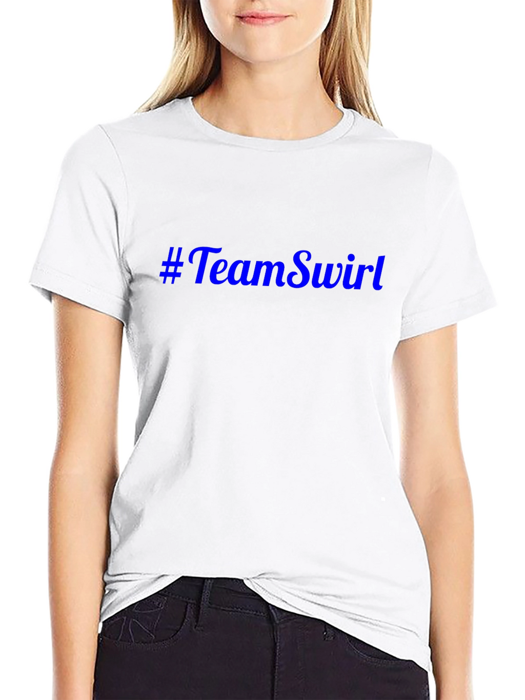 #TeamSwirl Black Cotton T-Shirt