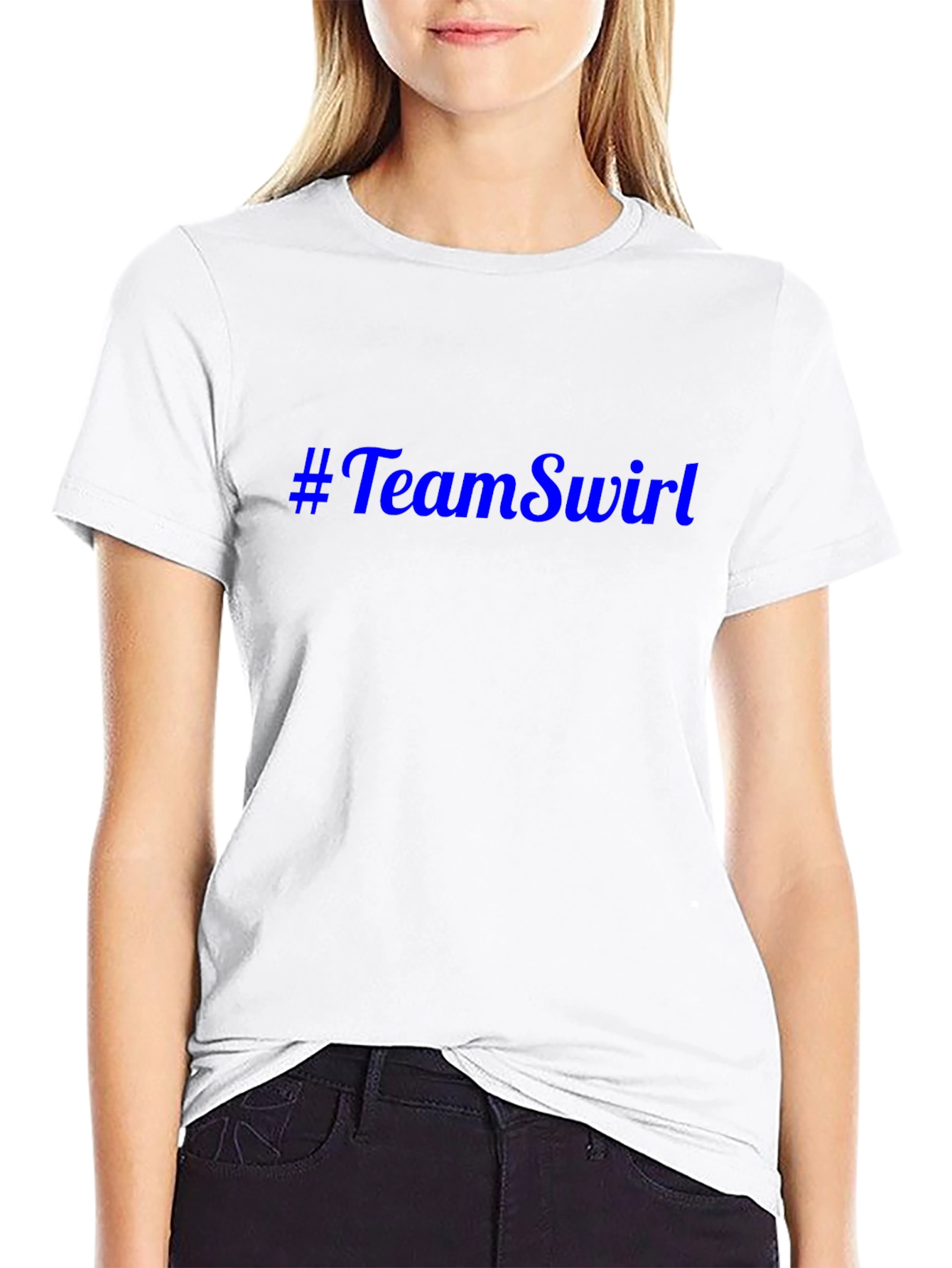 #TeamSwirl Black Cotton T-Shirt