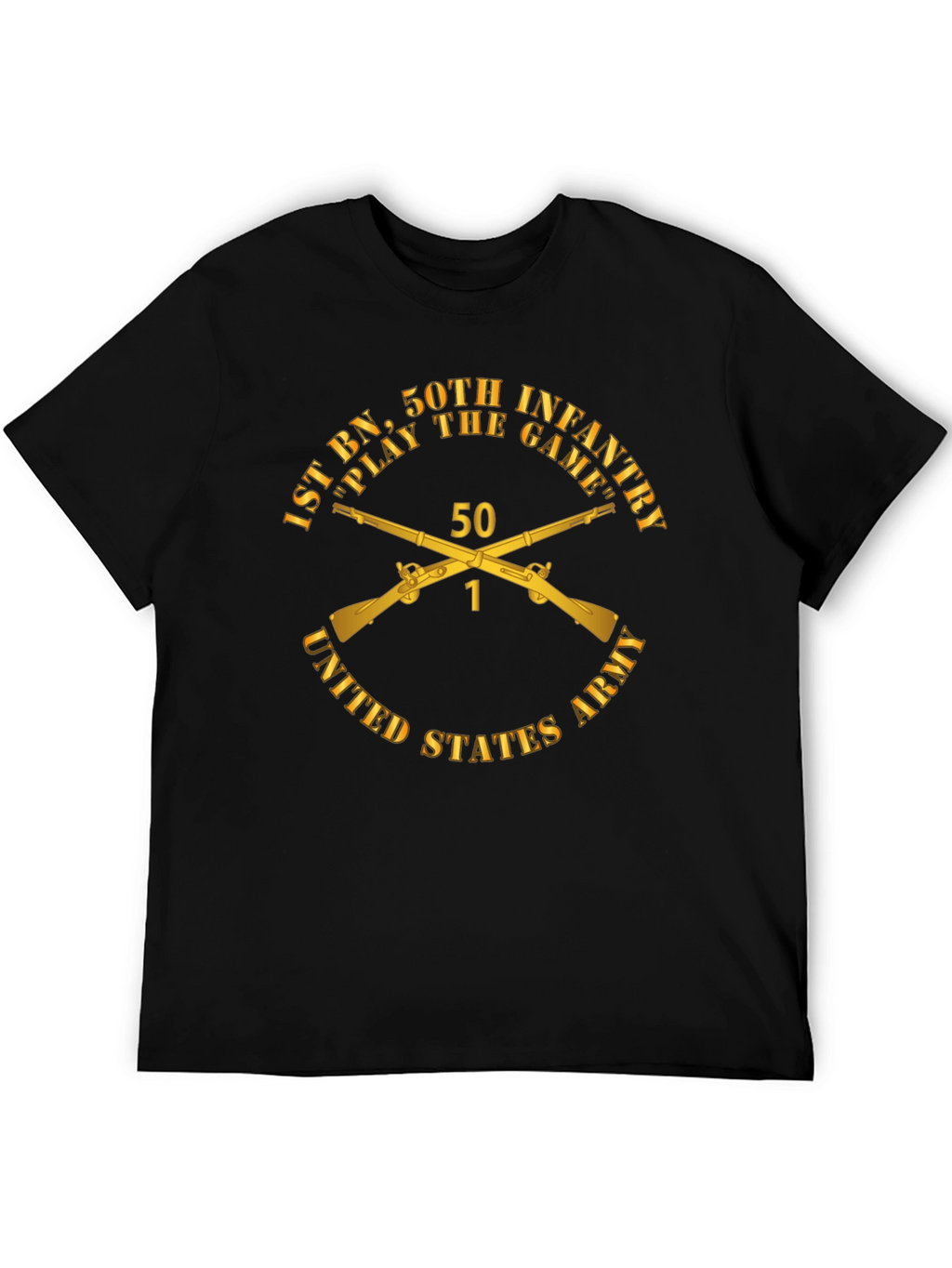 1st BN 50th Infantry T-Shirt - Black