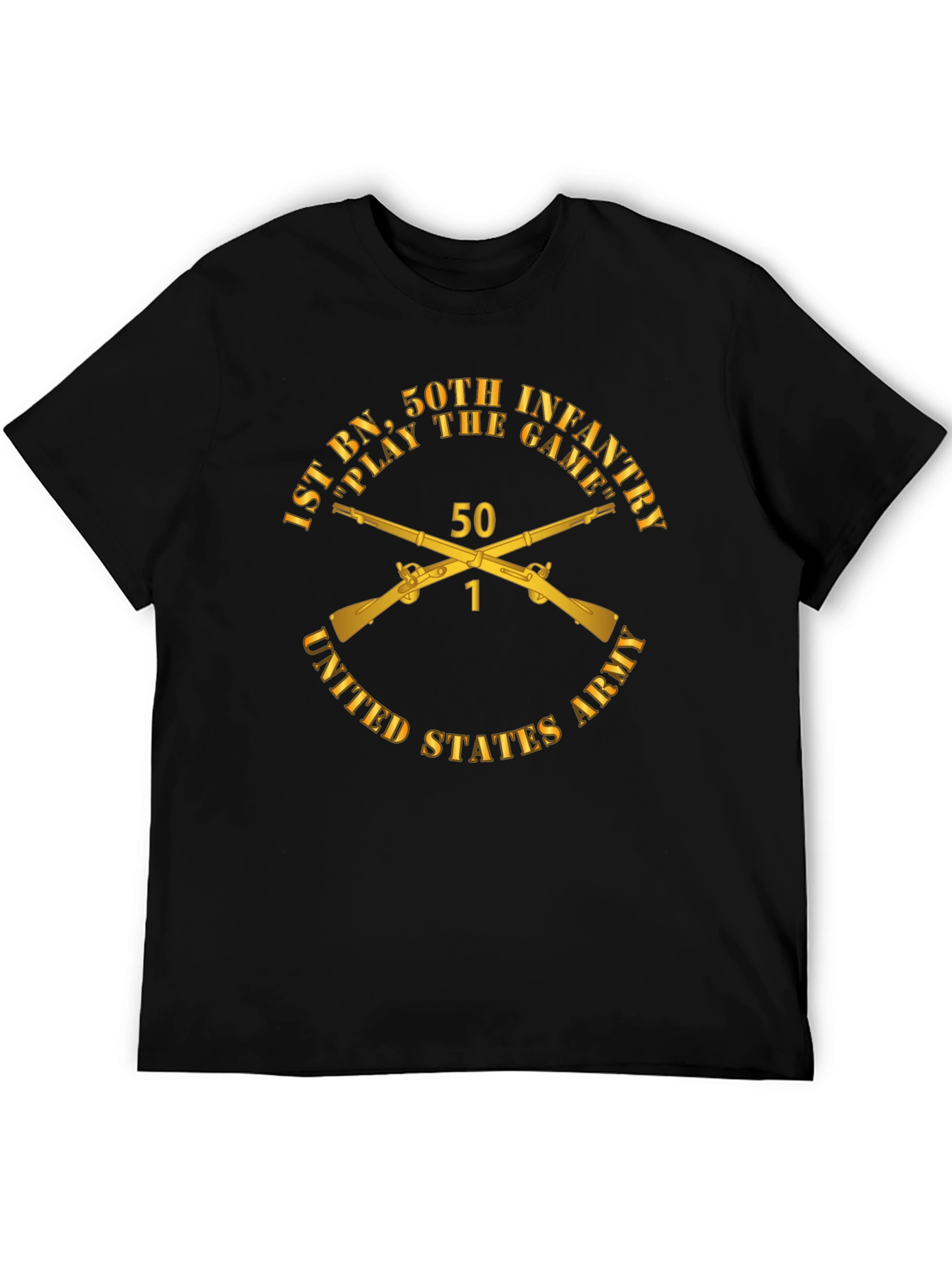 1st BN 50th Infantry T-Shirt - Black