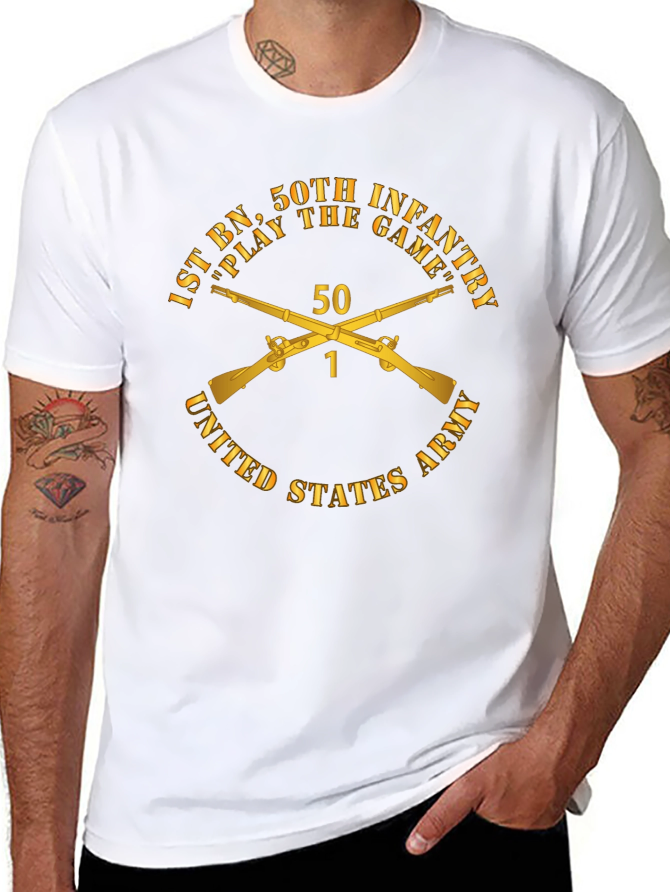 1st BN 50th Infantry T-Shirt - Black