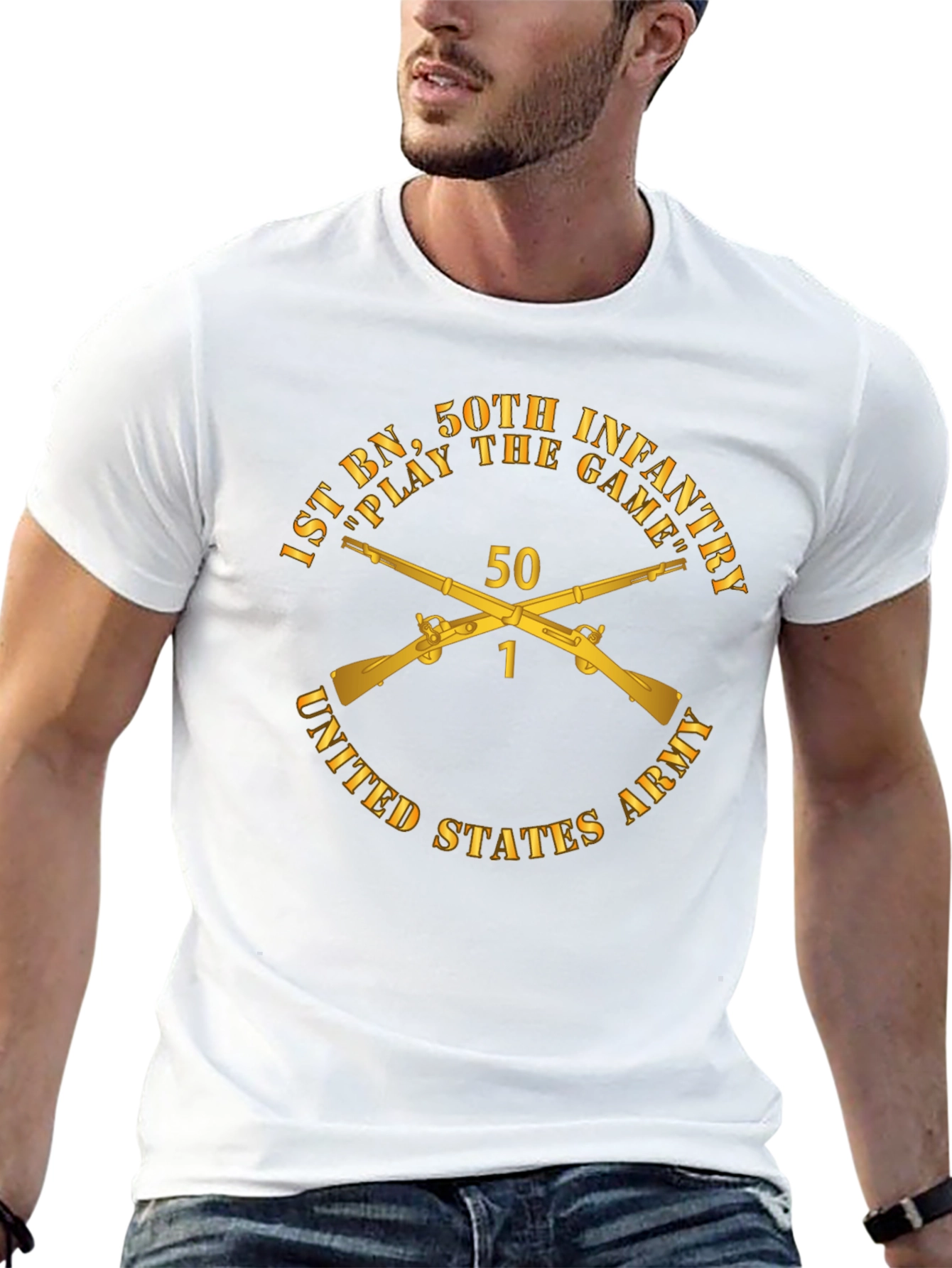 1st BN 50th Infantry T-Shirt - Black
