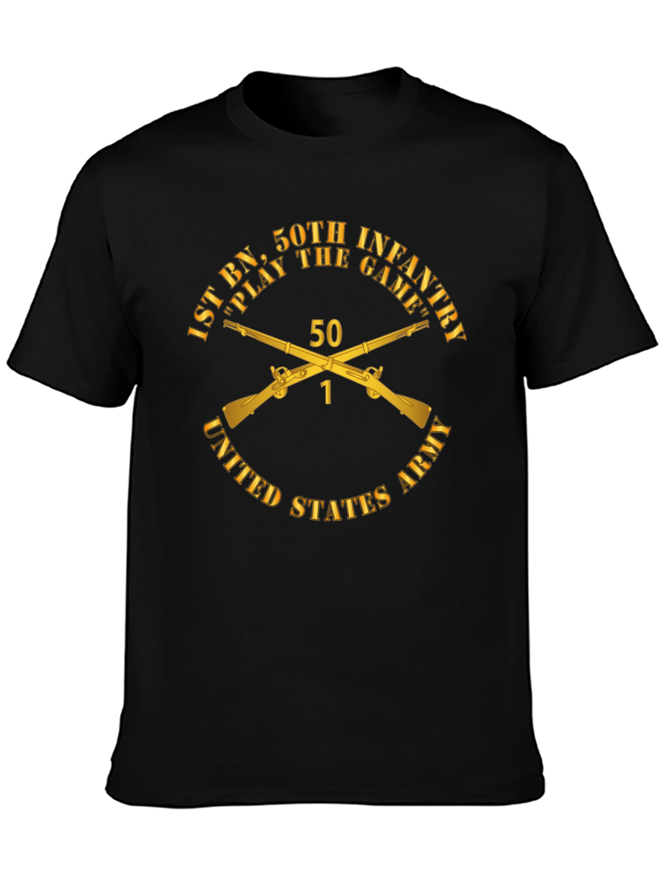 1st BN 50th Infantry T-Shirt - Black