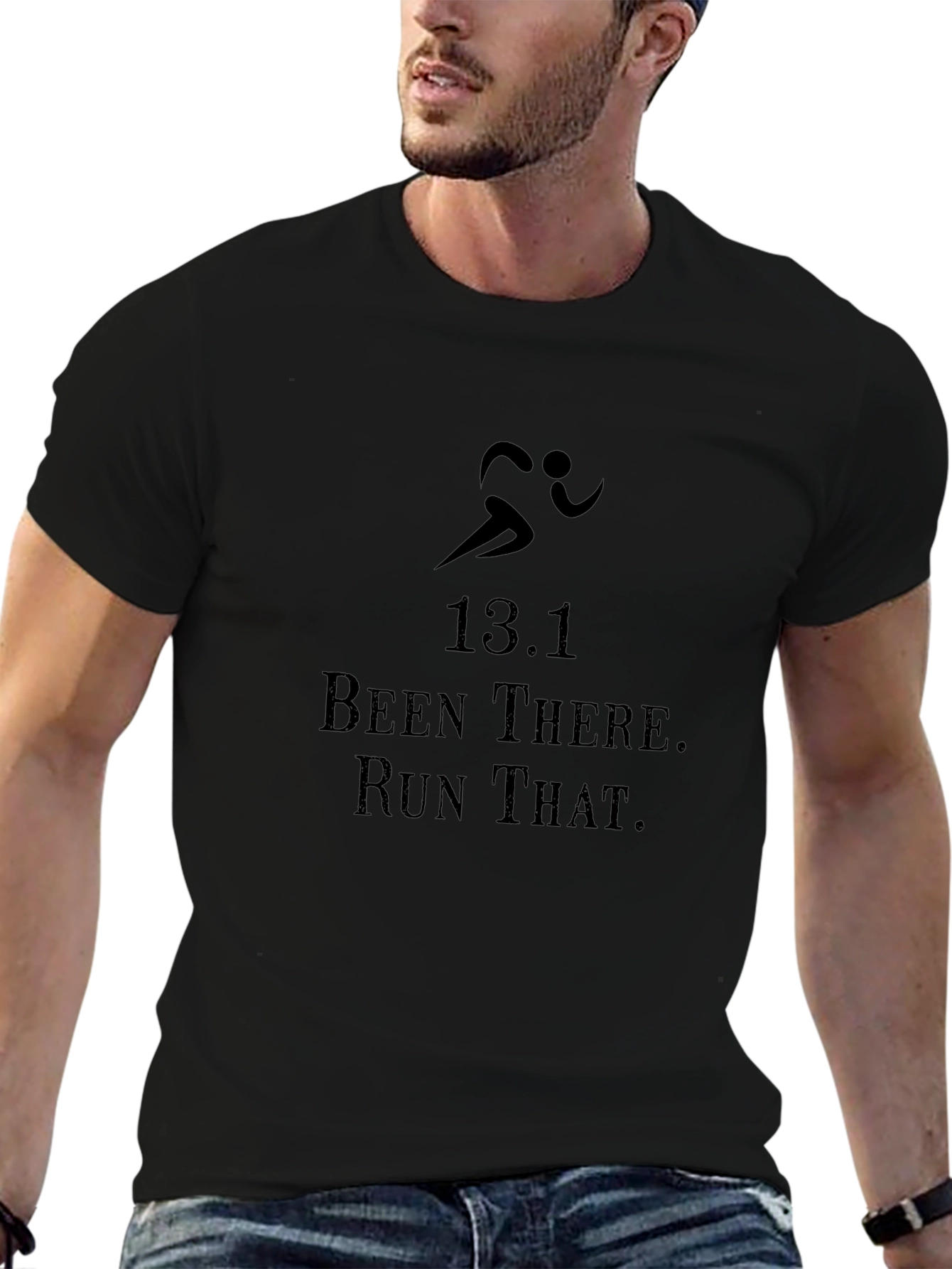 13.1 Been There. Run That. Mens Black T-Shirt