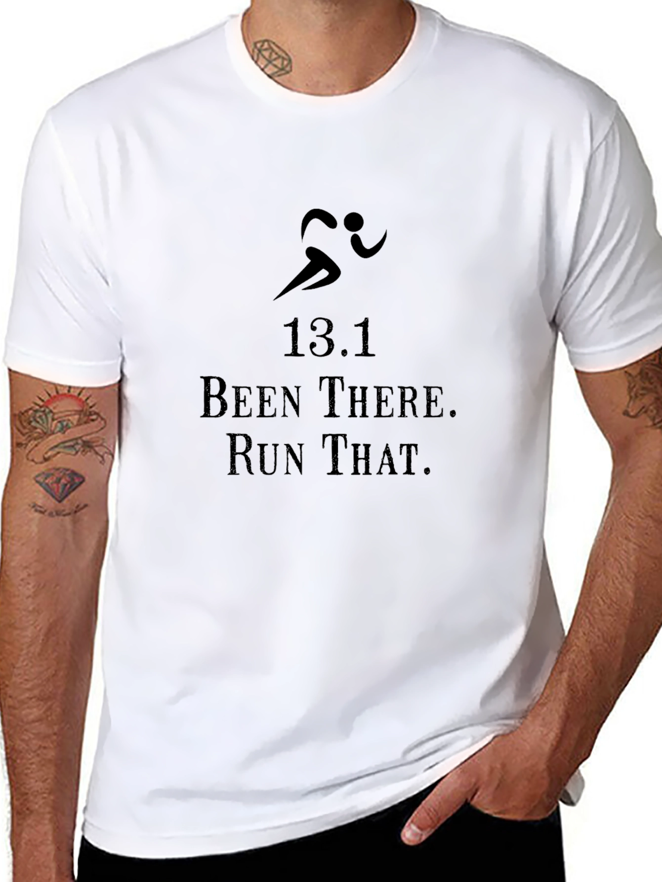 13.1 Been There. Run That. Mens Black T-Shirt