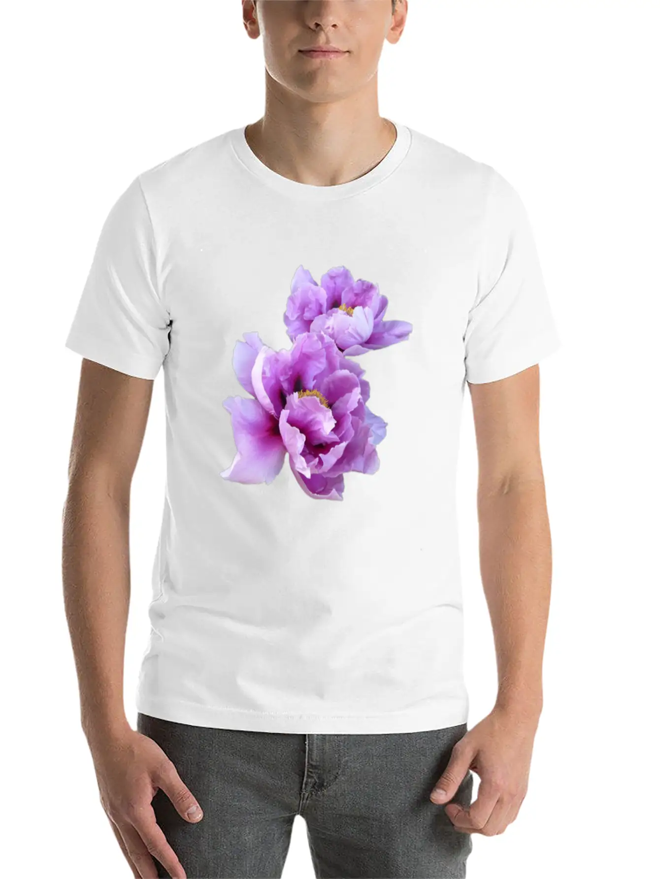 ''Aesthetic'' Flower Modern Fit Casual T-Shirt – Clean And Versatile Design