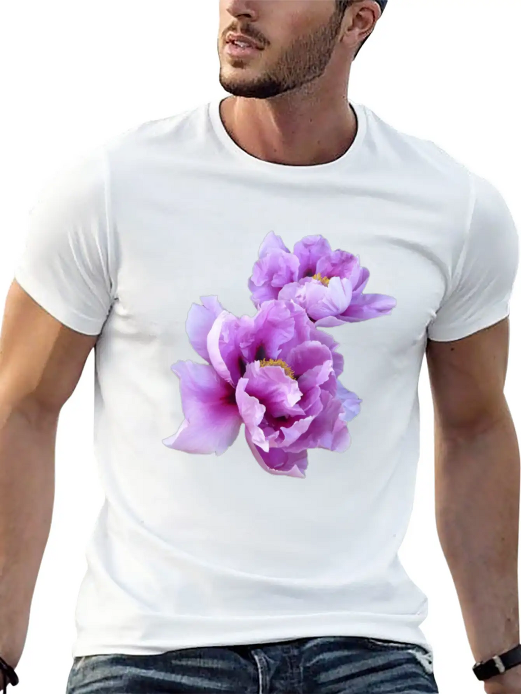 ''Aesthetic'' Flower Modern Fit Casual T-Shirt – Clean And Versatile Design