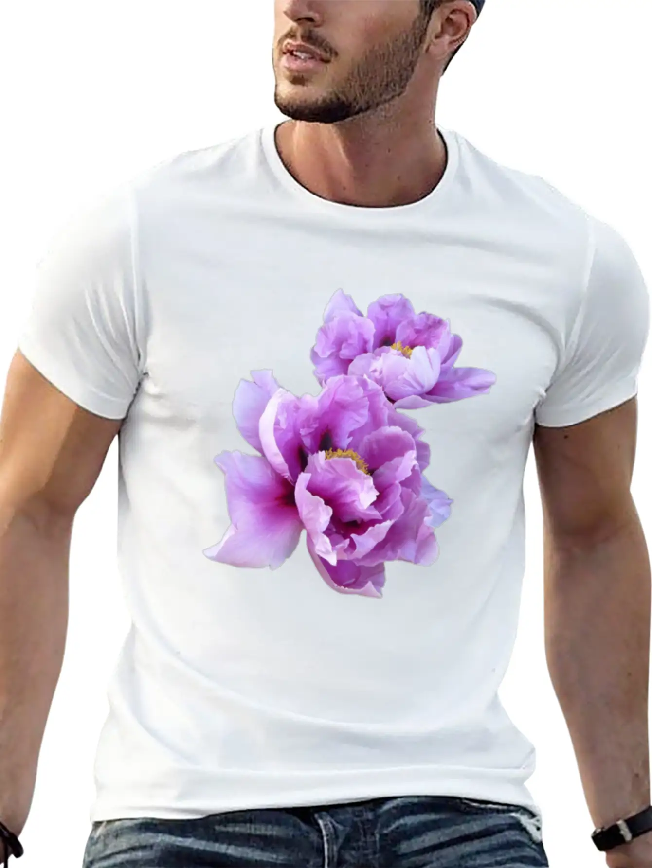''Aesthetic'' Flower Modern Fit Casual T-Shirt – Clean And Versatile Design
